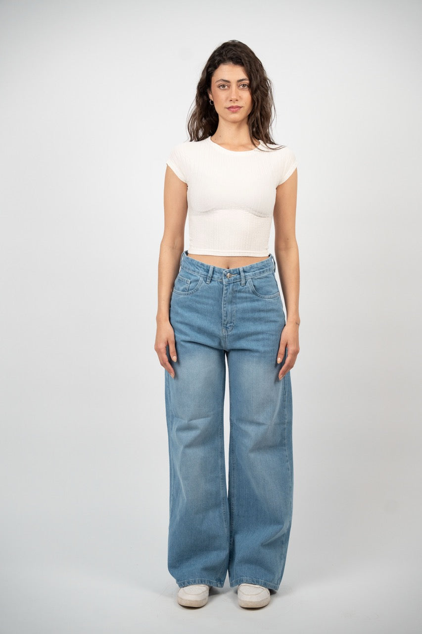 LONG WIDE LEG DENIM – MEDIUM LIGHT WASH