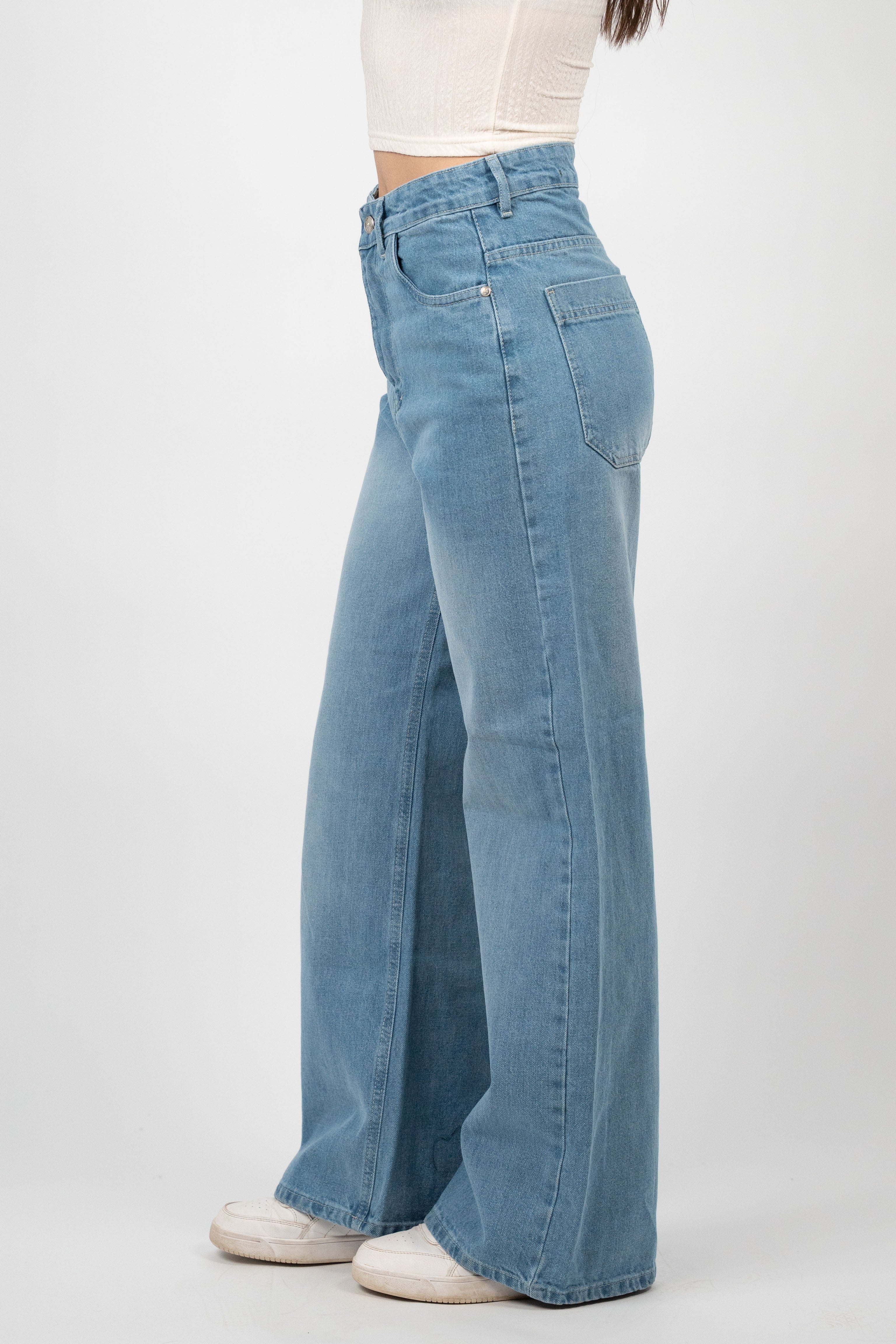 LONG WIDE LEG DENIM – MEDIUM LIGHT WASH