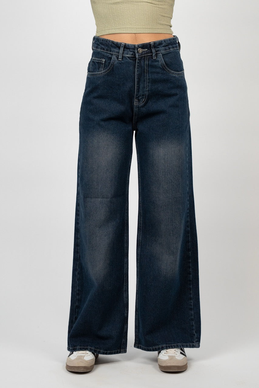 LONG WIDE LEG DENIM – MIDNIGHT WASH
