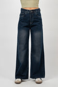 LONG WIDE LEG DENIM – MIDNIGHT WASH