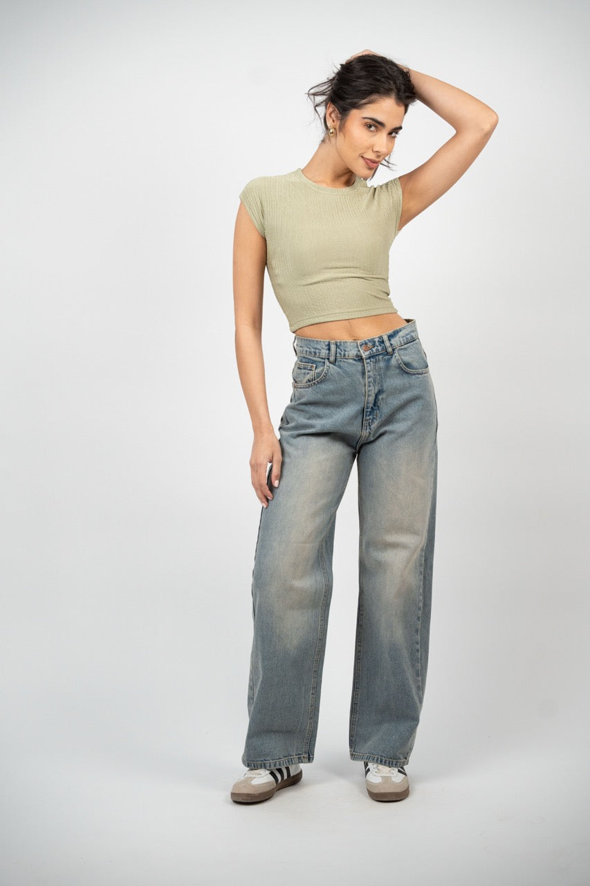 WIDE LEG OSCAR DENIM – VINTAGE WASH