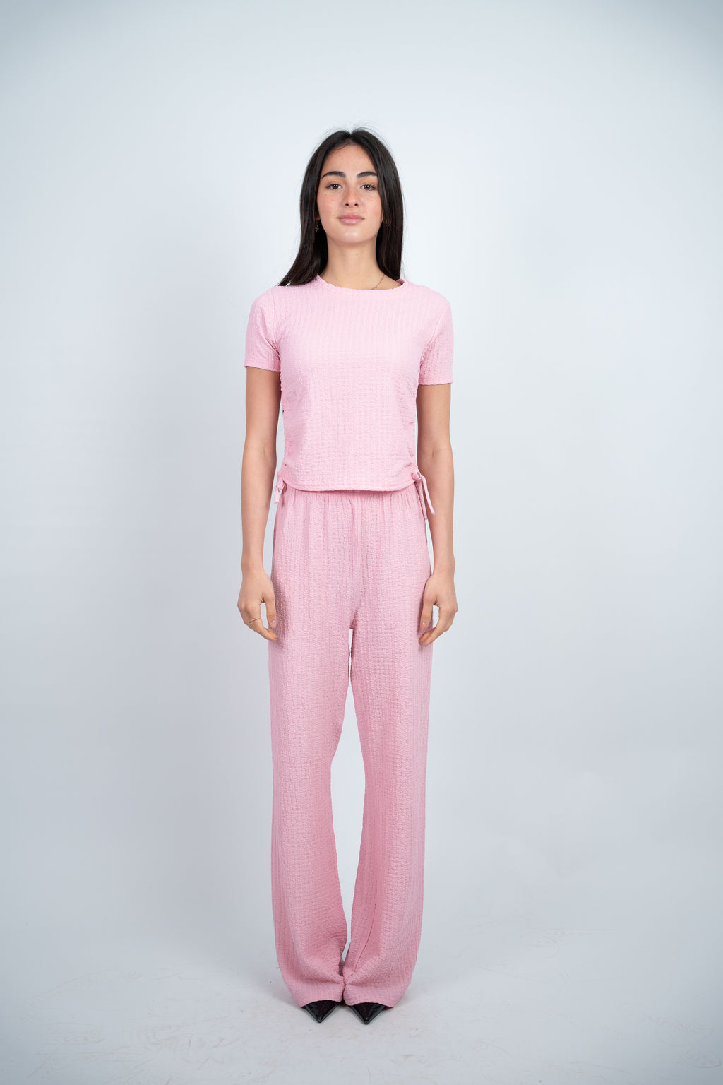 SIDE TIE TEXTURED SET