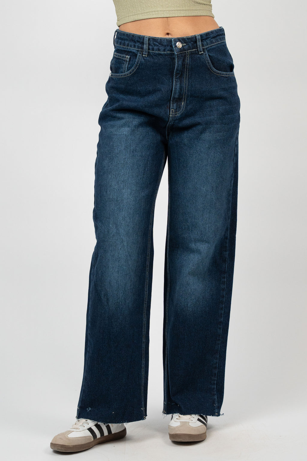 WIDE LEG DENIM – MID WASH