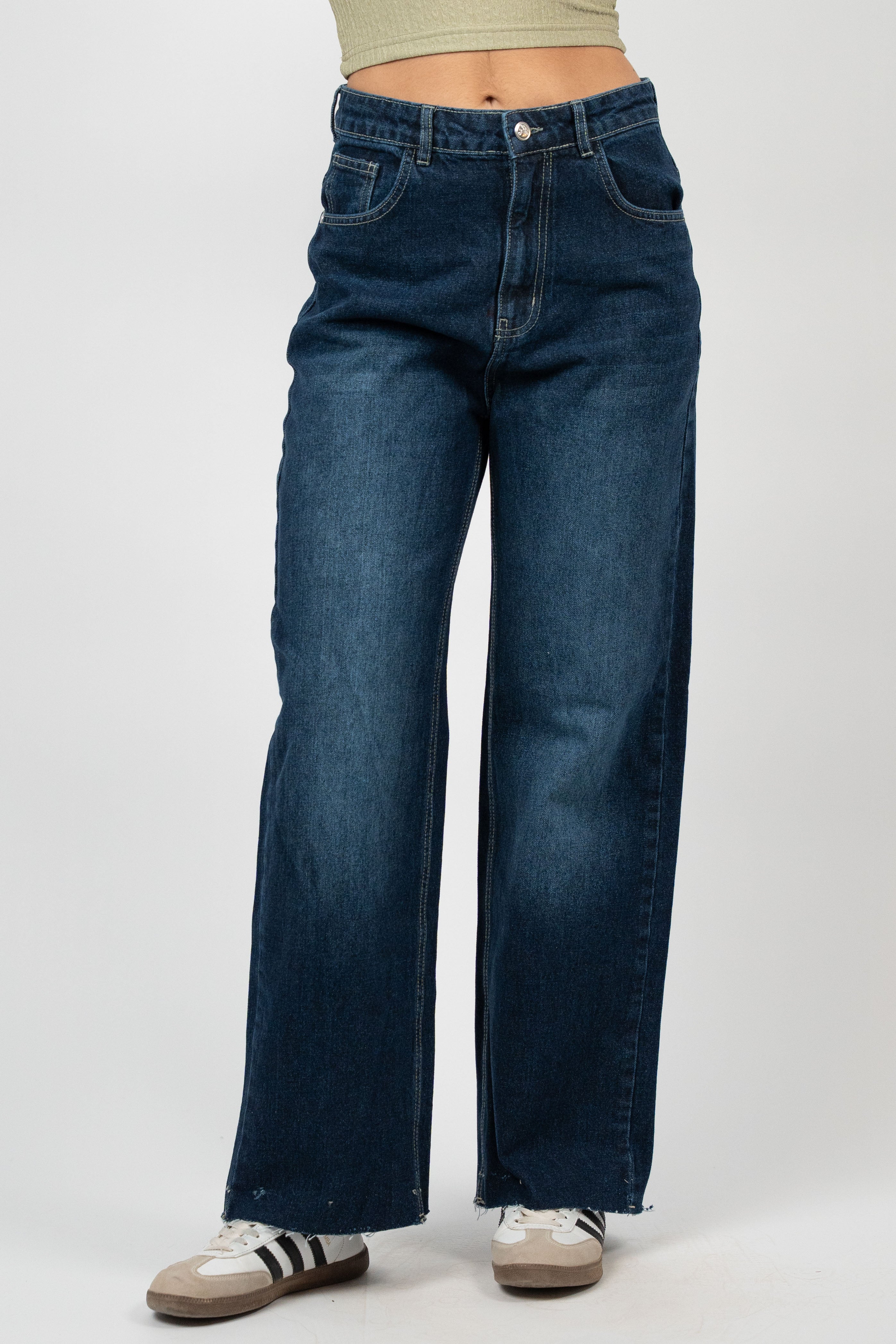 WIDE LEG DENIM – MID WASH