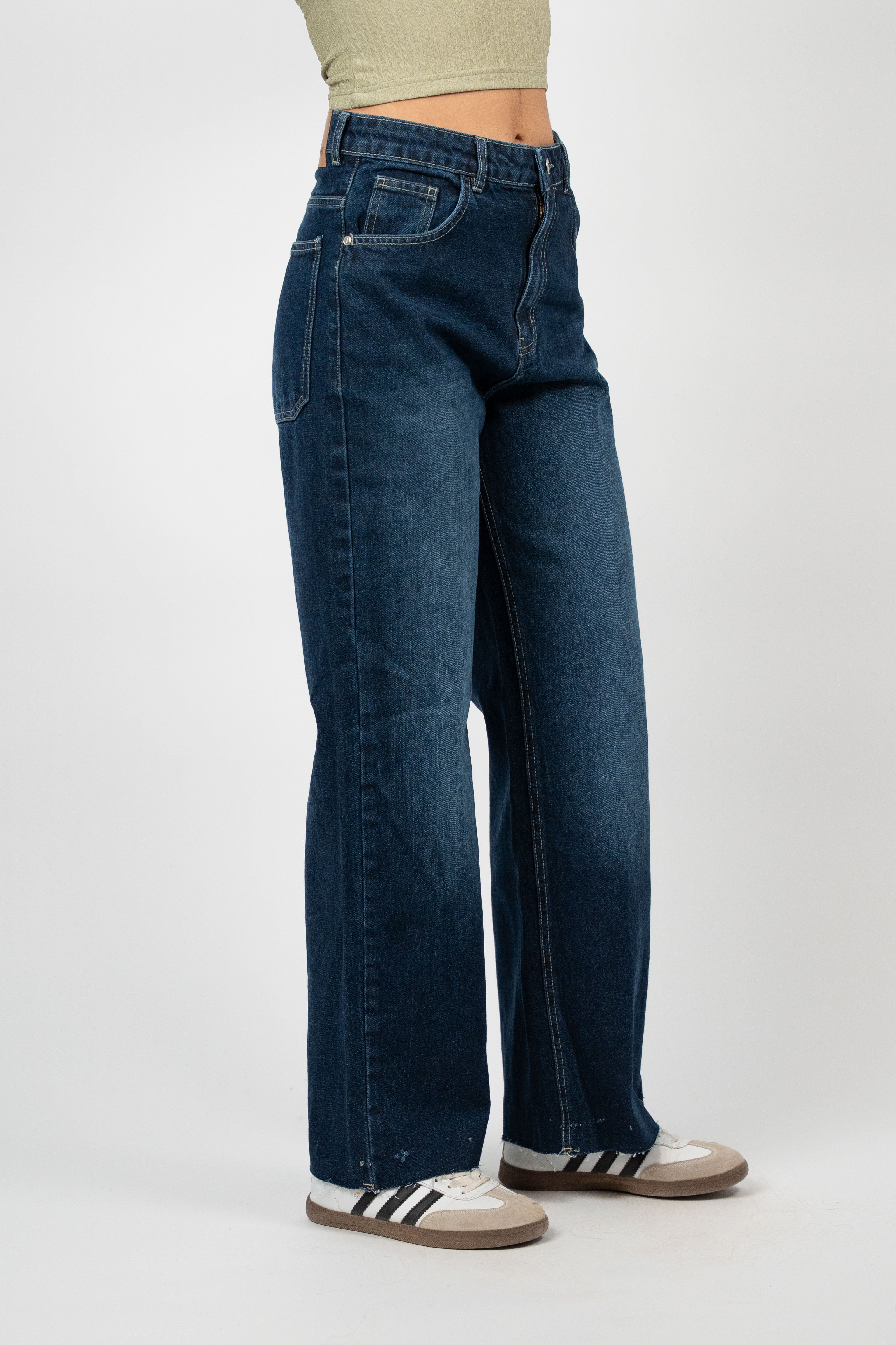 WIDE LEG DENIM – MID WASH
