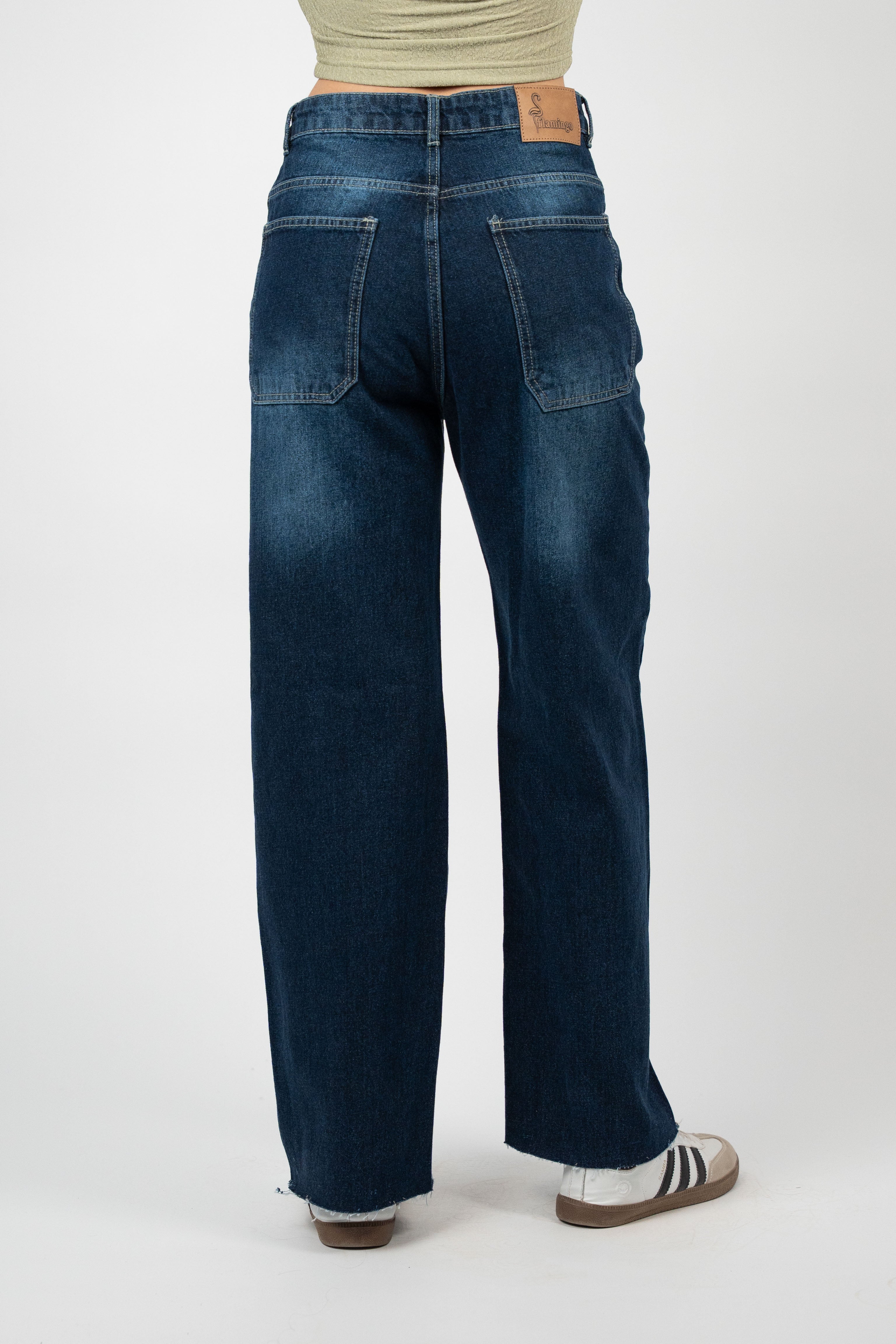 WIDE LEG DENIM – MID WASH