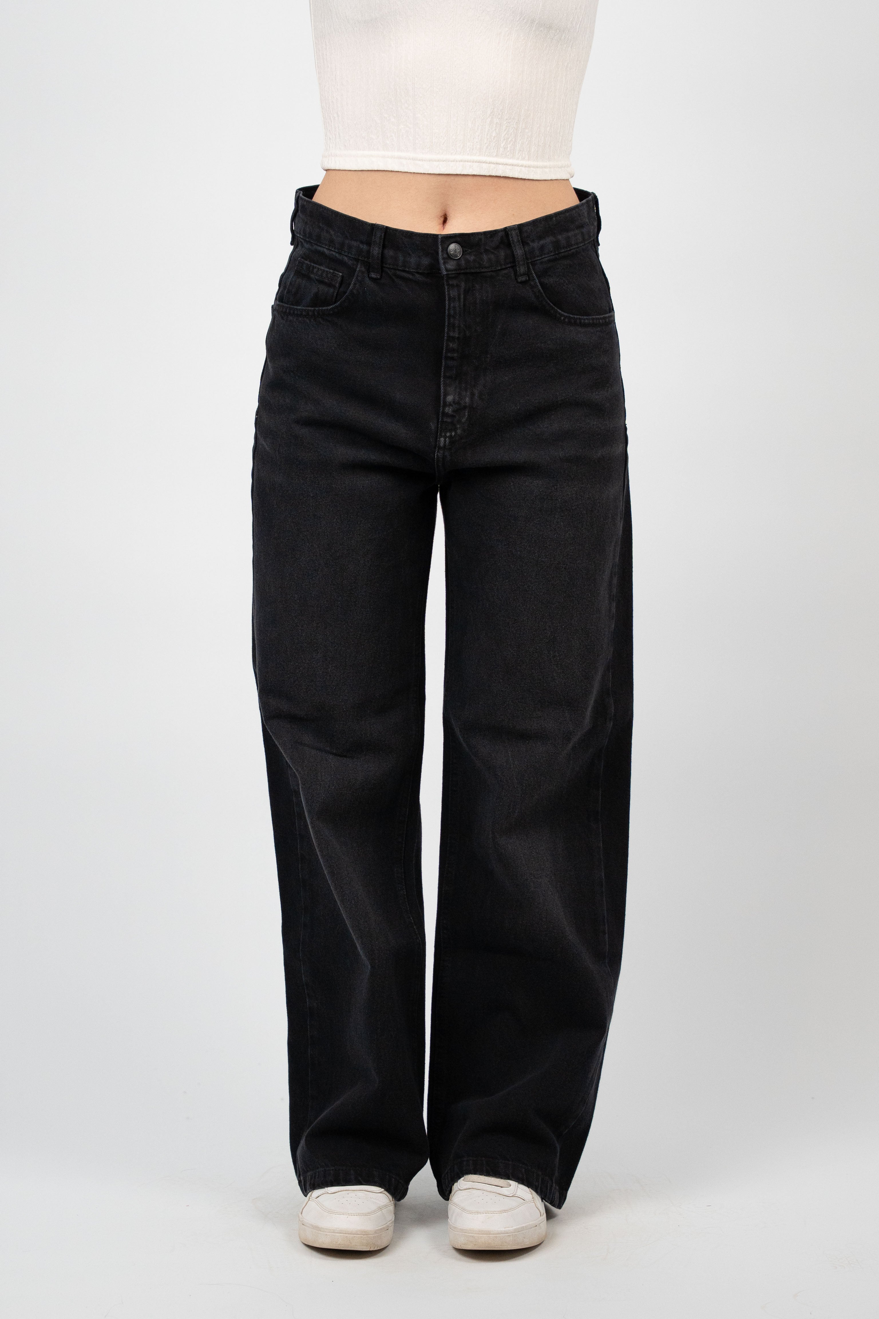 ESSENTIAL WIDE LEG DENIM – BLACK