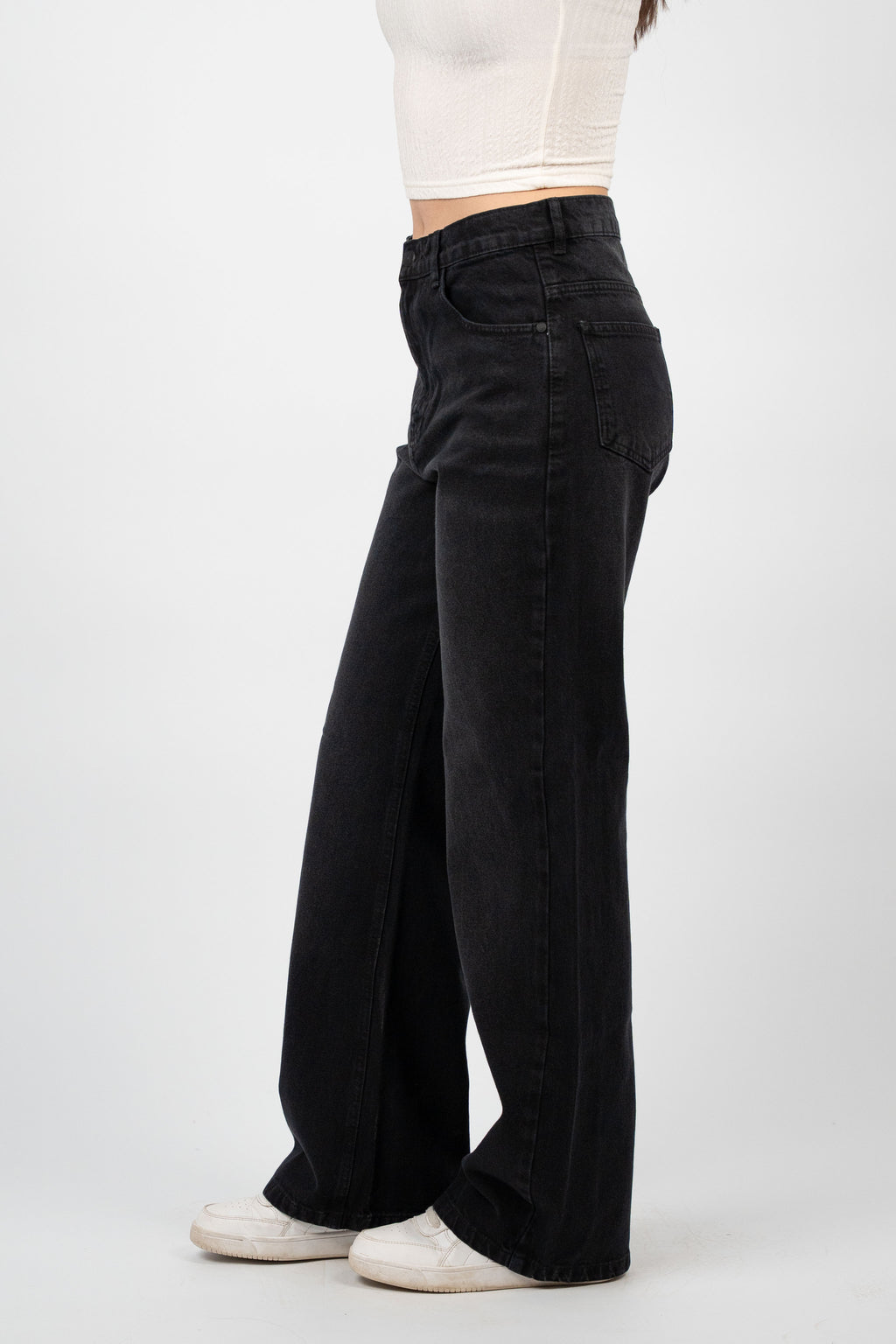 ESSENTIAL WIDE LEG DENIM – BLACK