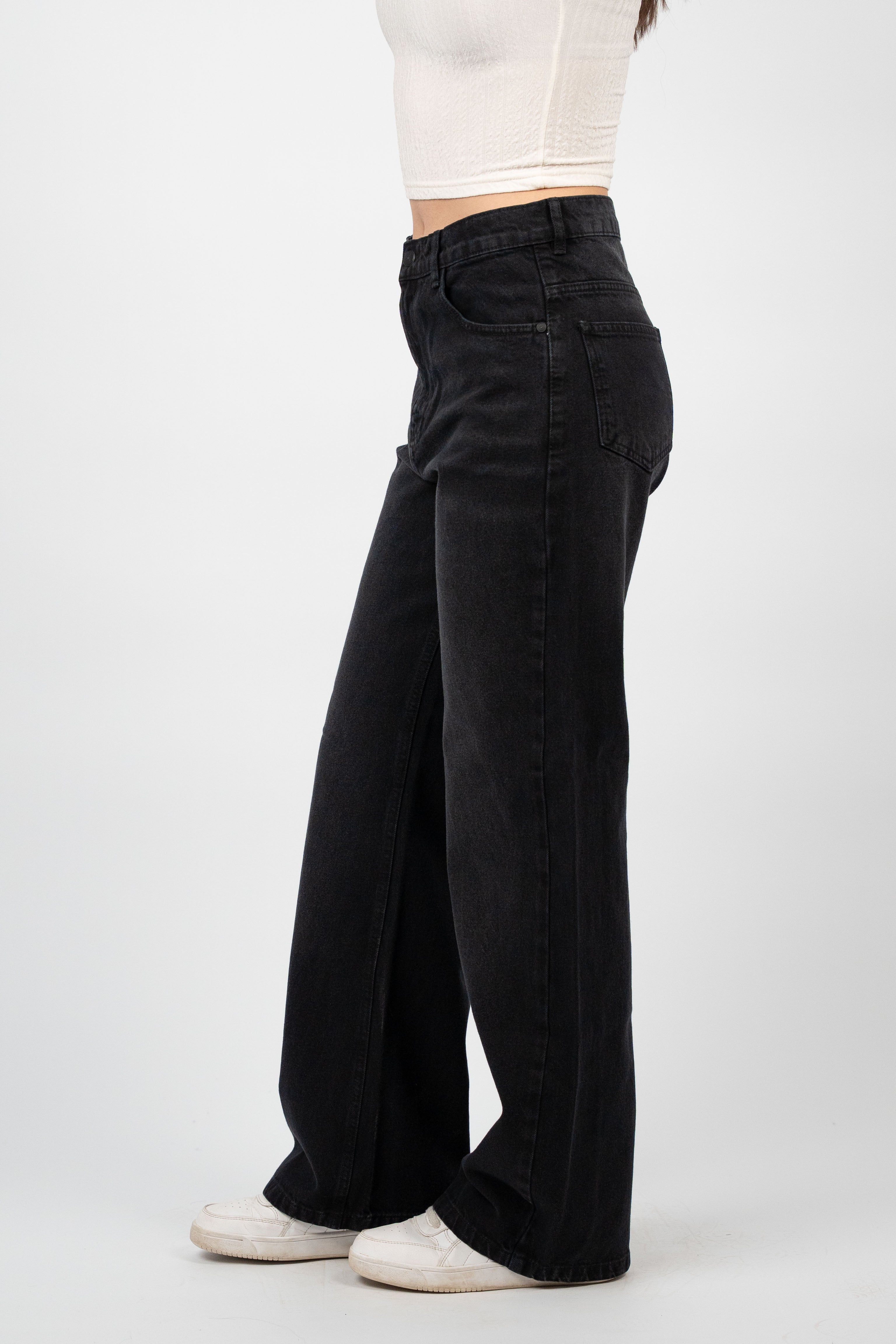 ESSENTIAL WIDE LEG DENIM – BLACK