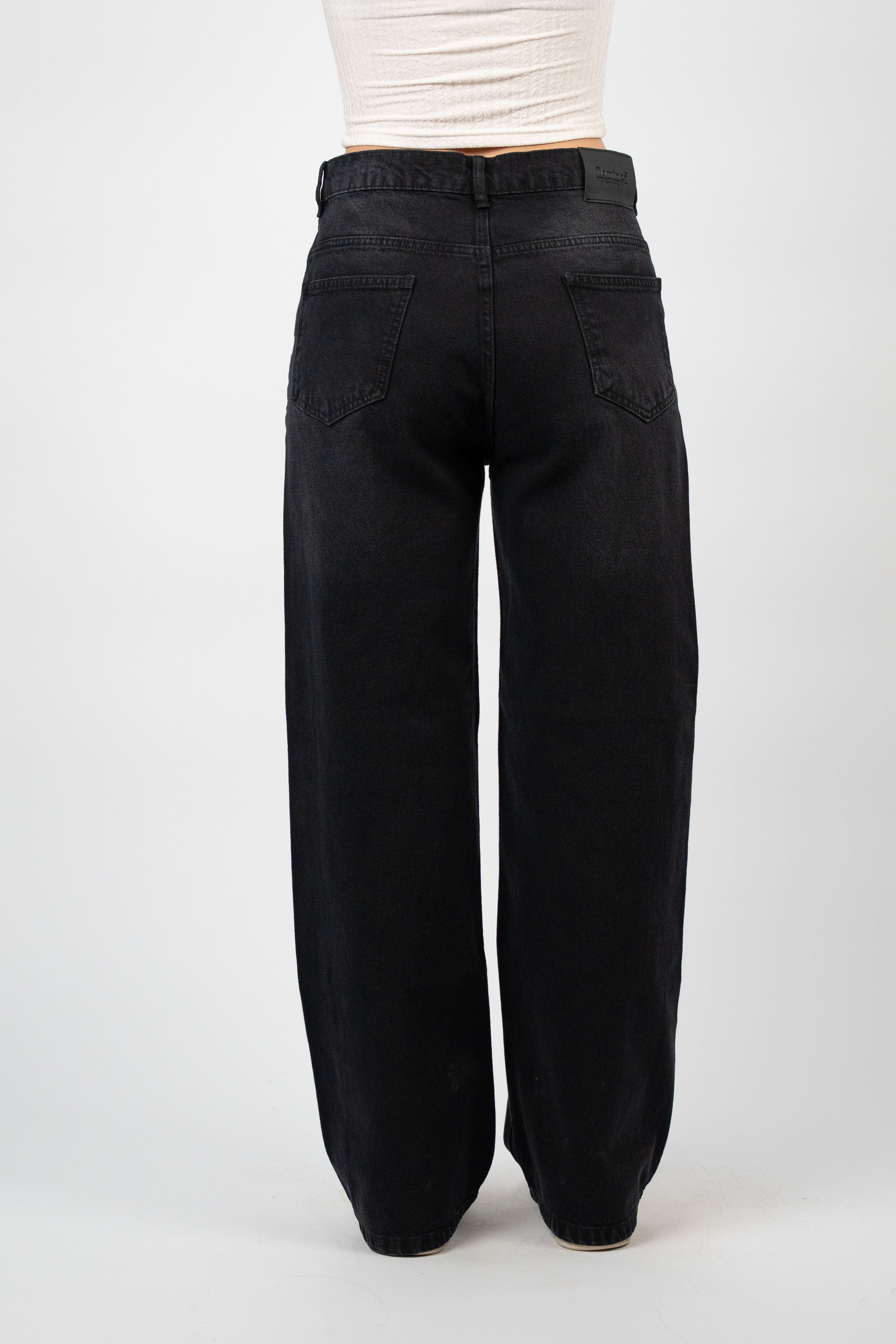ESSENTIAL WIDE LEG DENIM – BLACK
