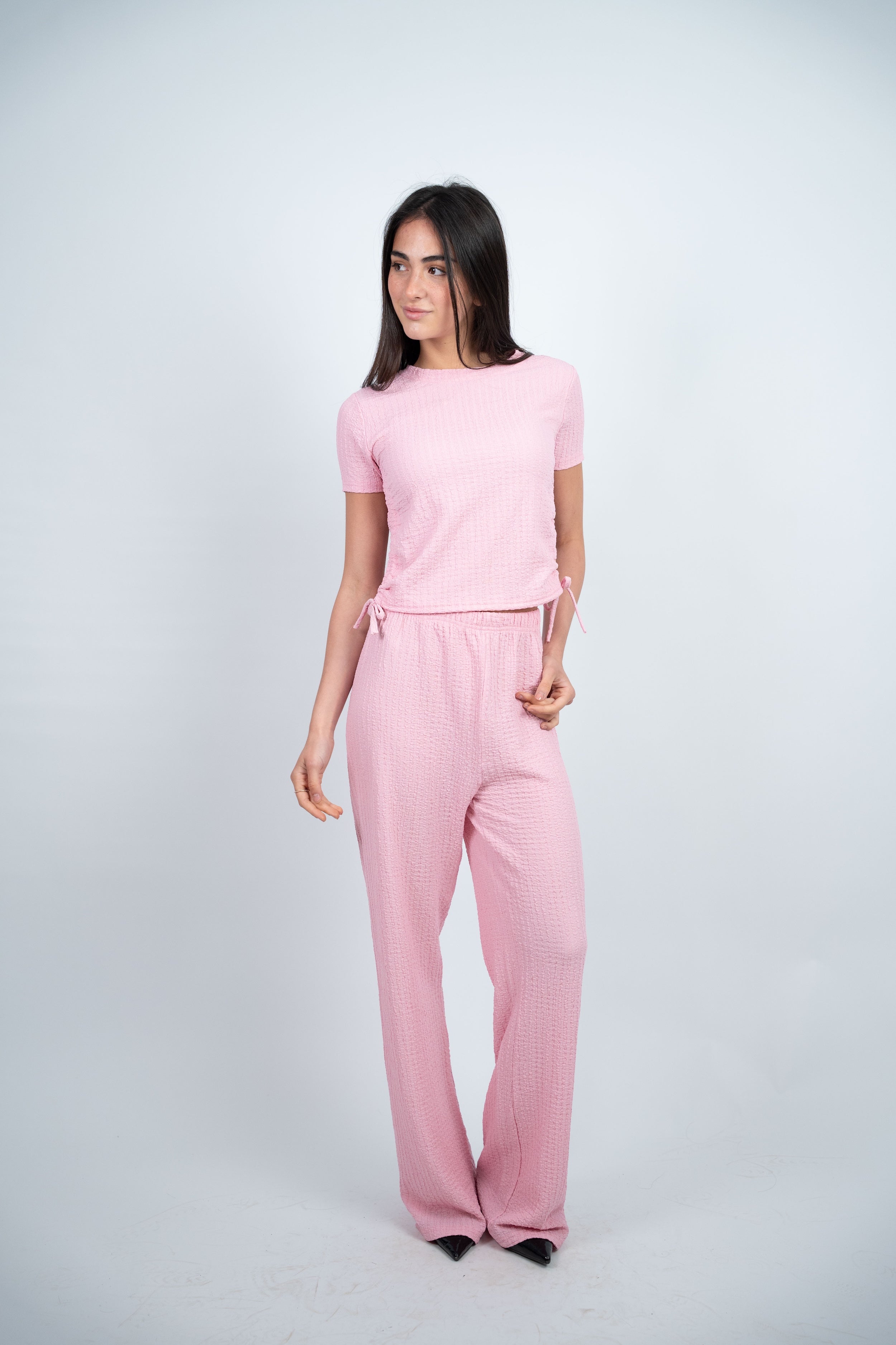 SIDE TIE TEXTURED SET