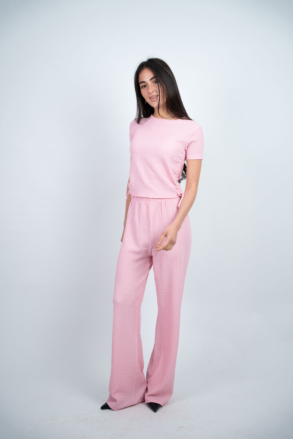 SIDE TIE TEXTURED SET