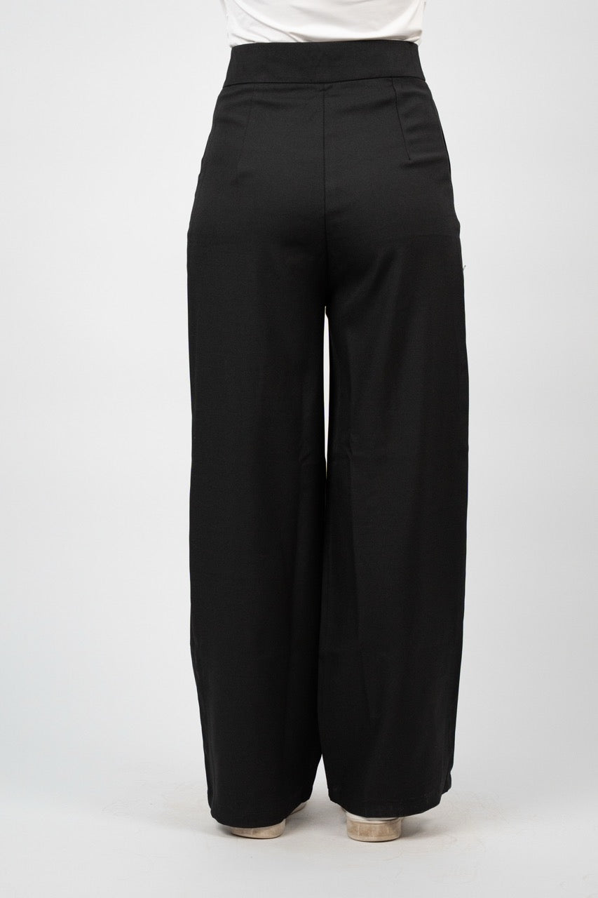 DOUBLE BUTTON WIDE LEG TROUSER