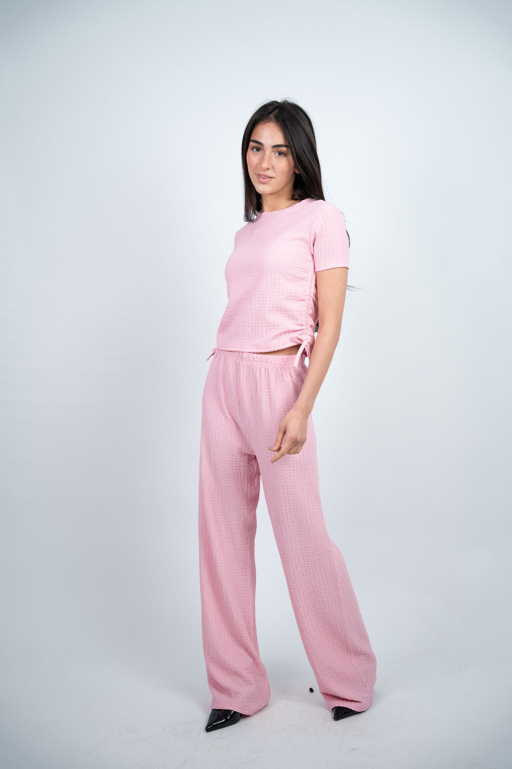 SIDE TIE TEXTURED SET