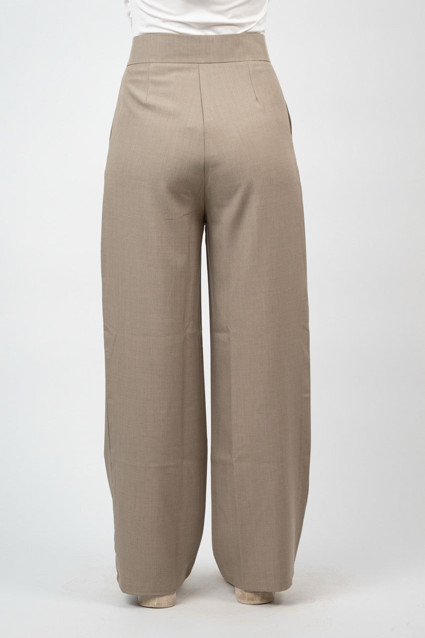 DOUBLE BUTTON WIDE LEG TROUSER