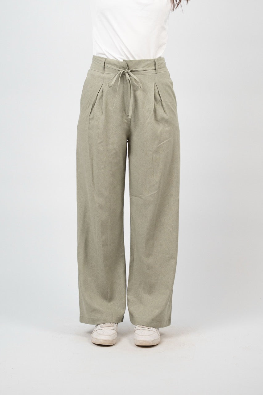 TIE WAIST WIDE LEG PANTS