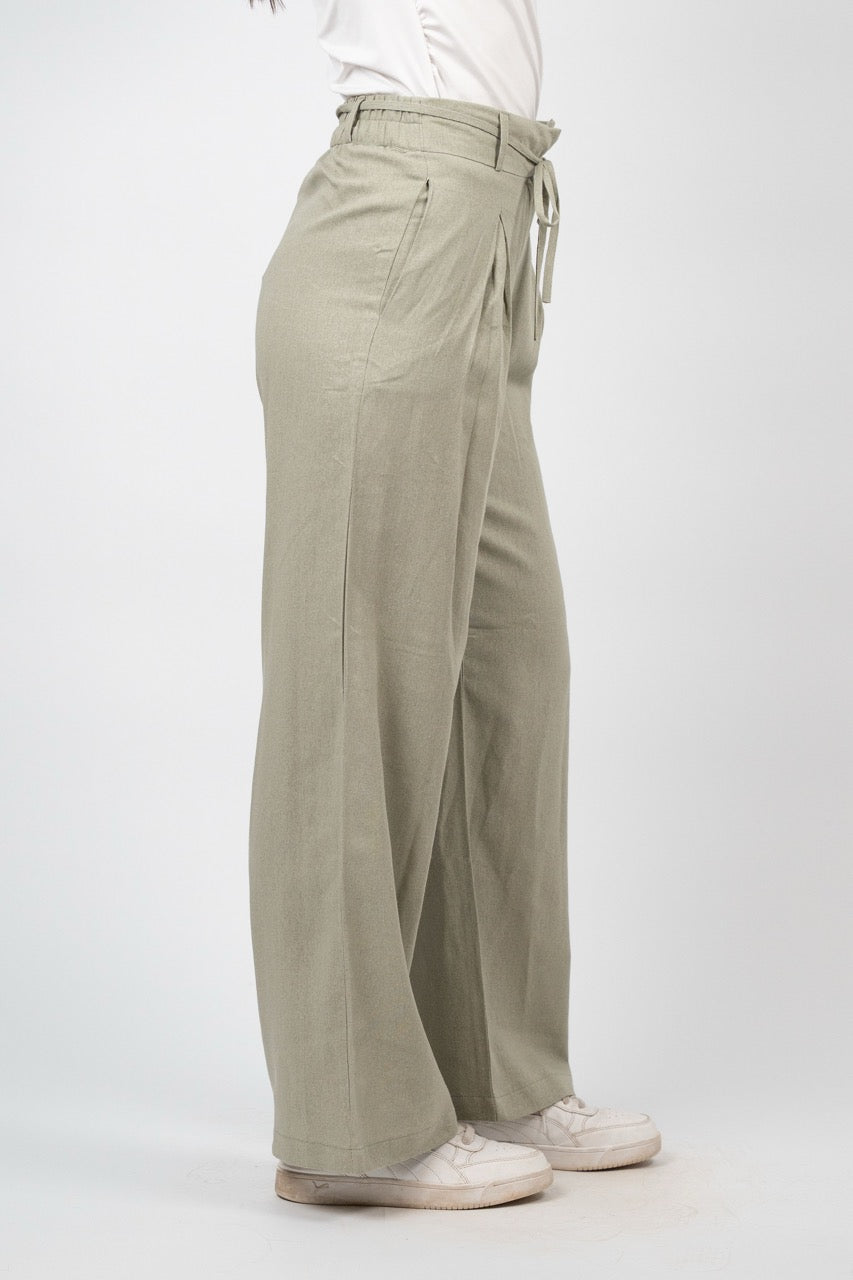 TIE WAIST WIDE LEG PANTS