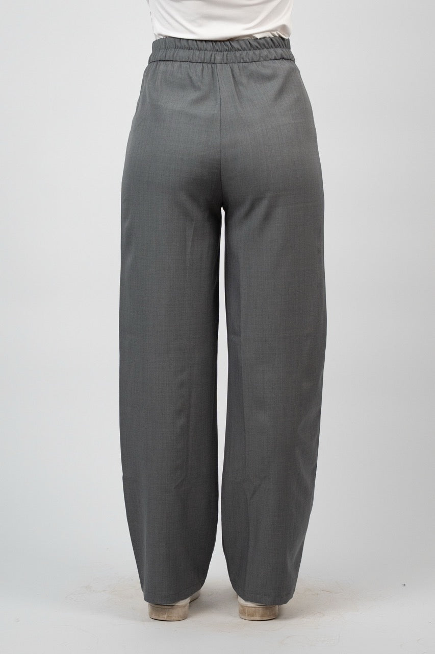 BUCKLE WAIST WIDE LEG TROUSER