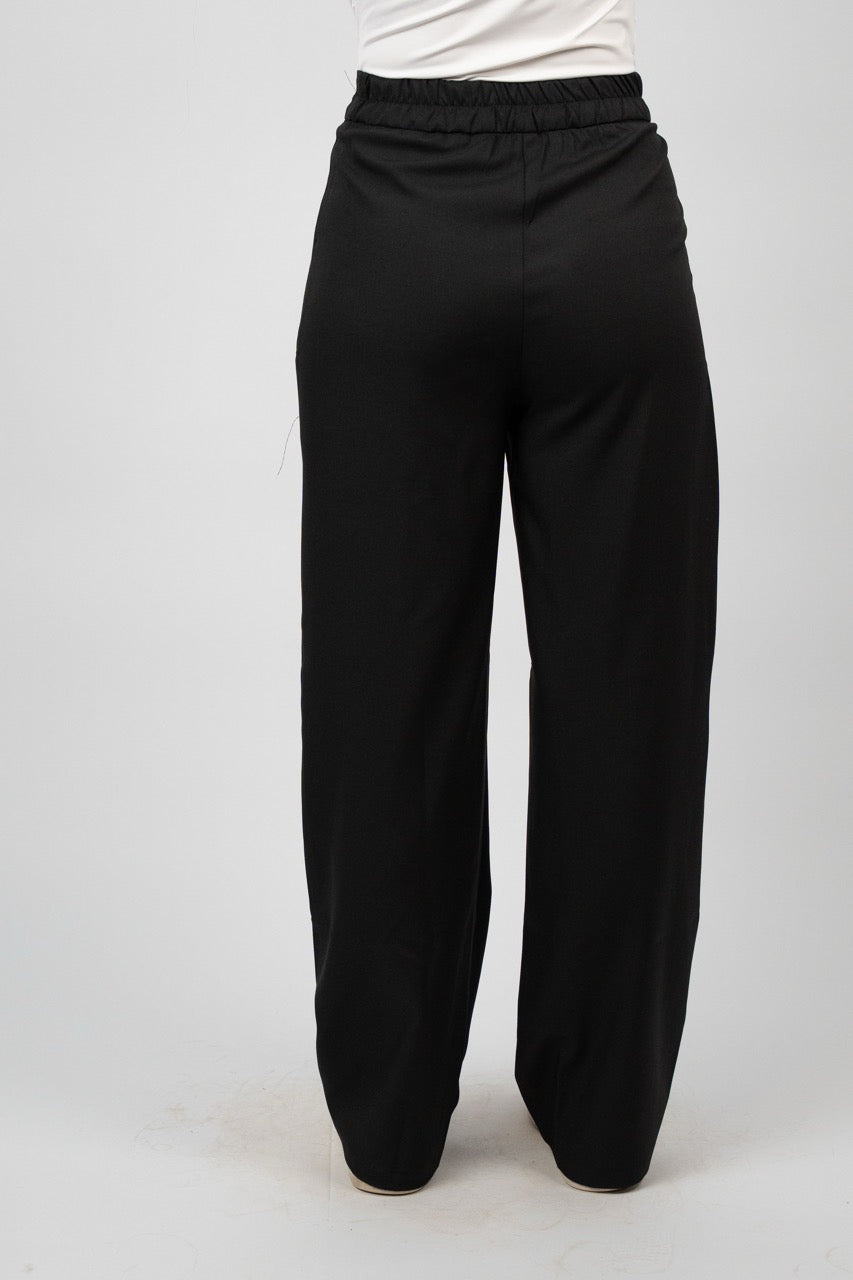 BUCKLE WAIST WIDE LEG TROUSER