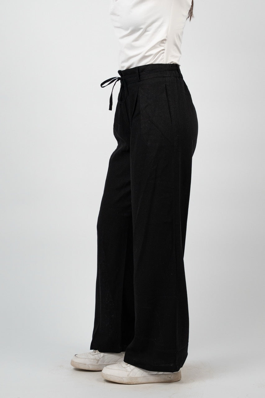 TIE WAIST WIDE LEG PANTS