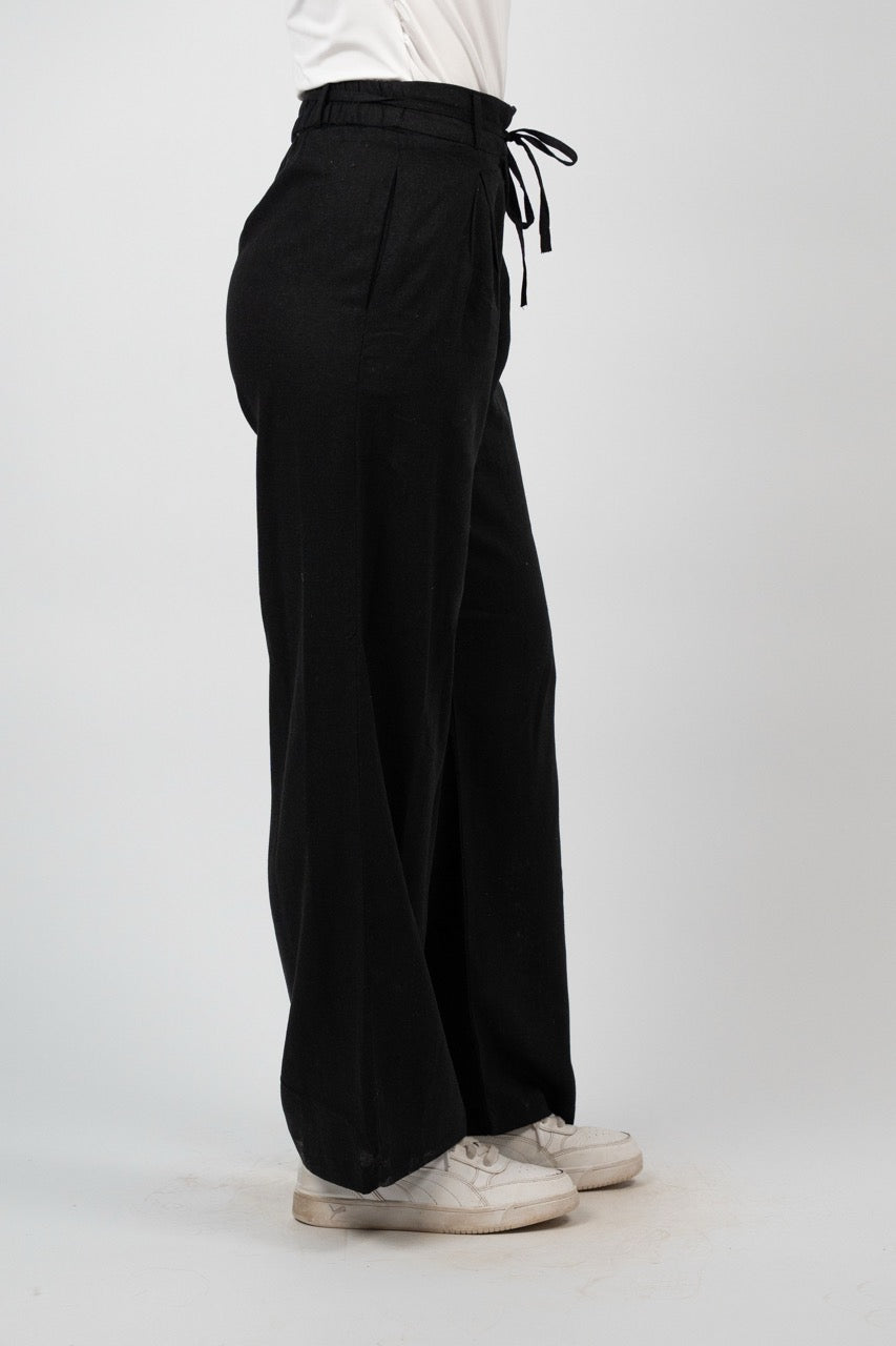 TIE WAIST WIDE LEG PANTS