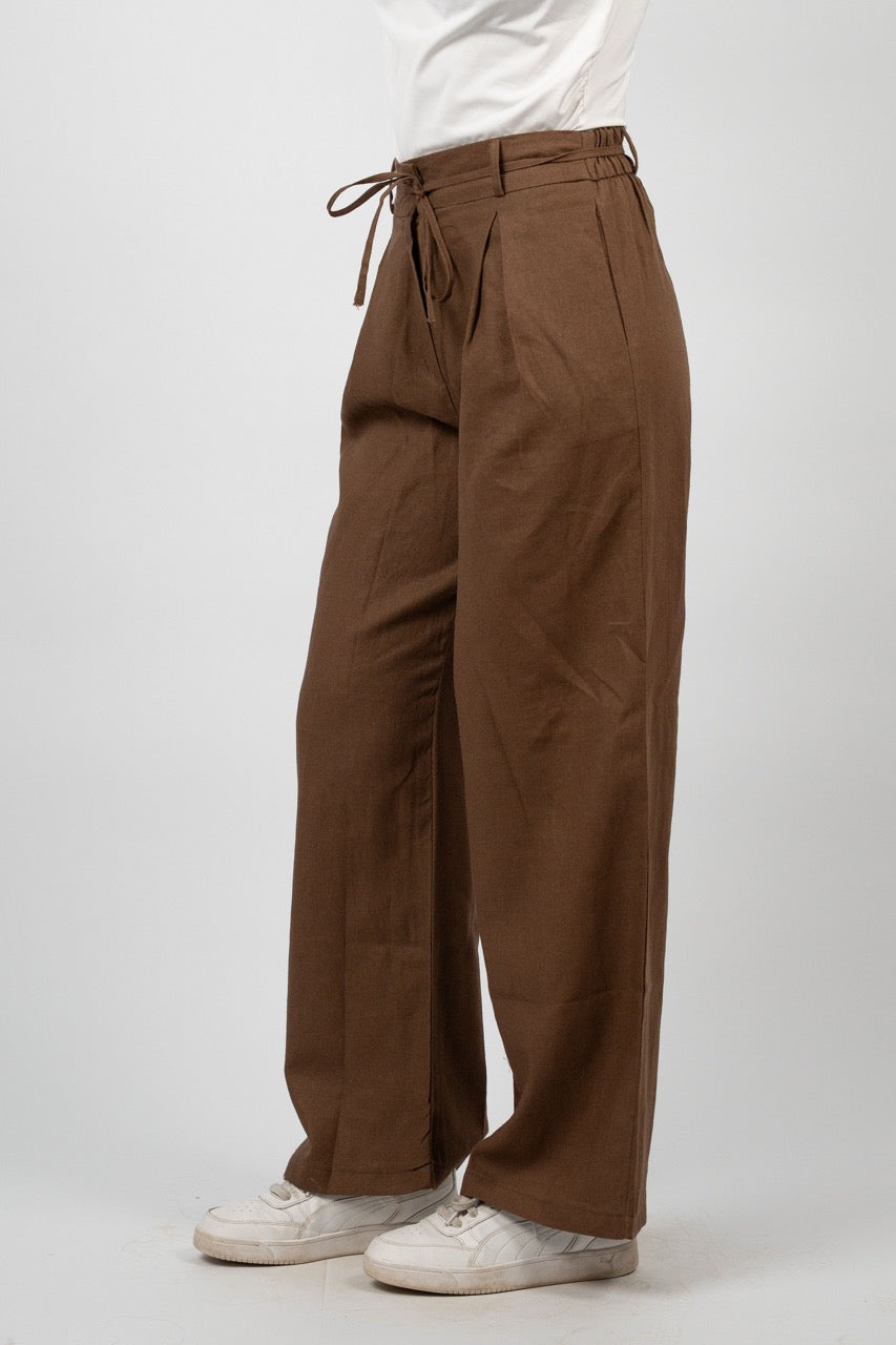 TIE WAIST WIDE LEG PANTS