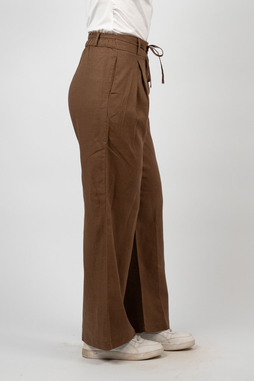 TIE WAIST WIDE LEG PANTS
