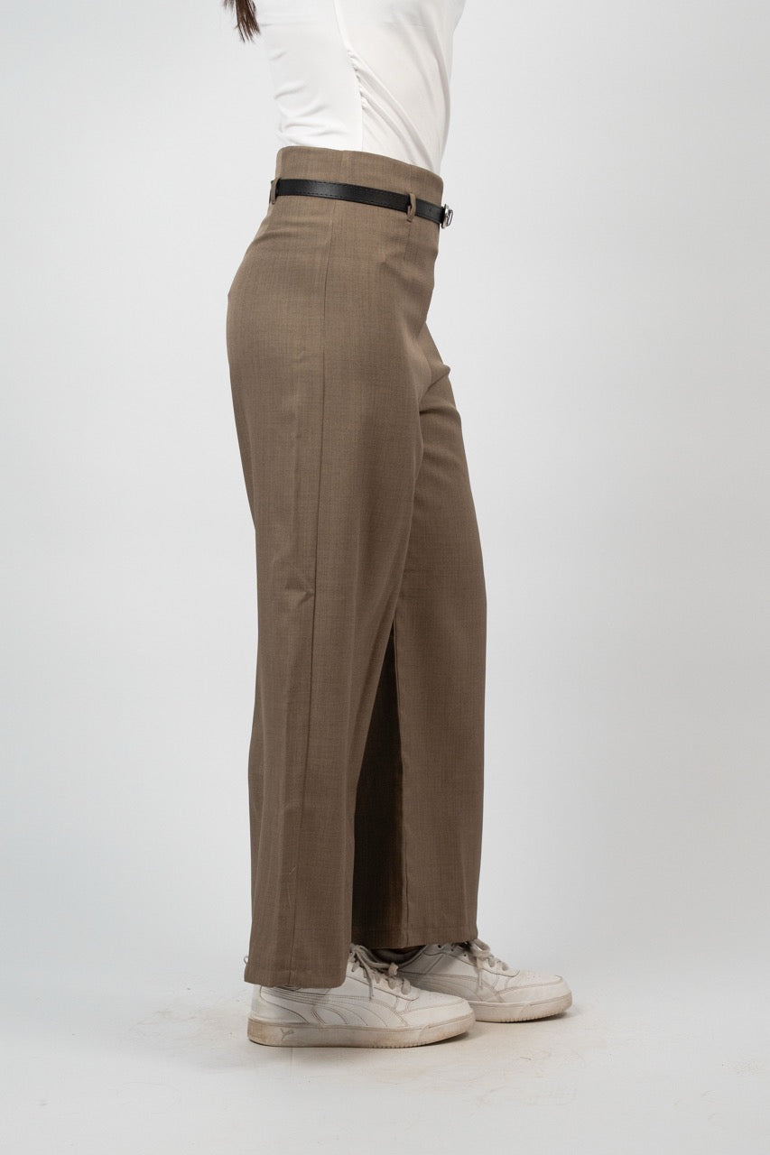 BELTED WIDE LEG PANTS
