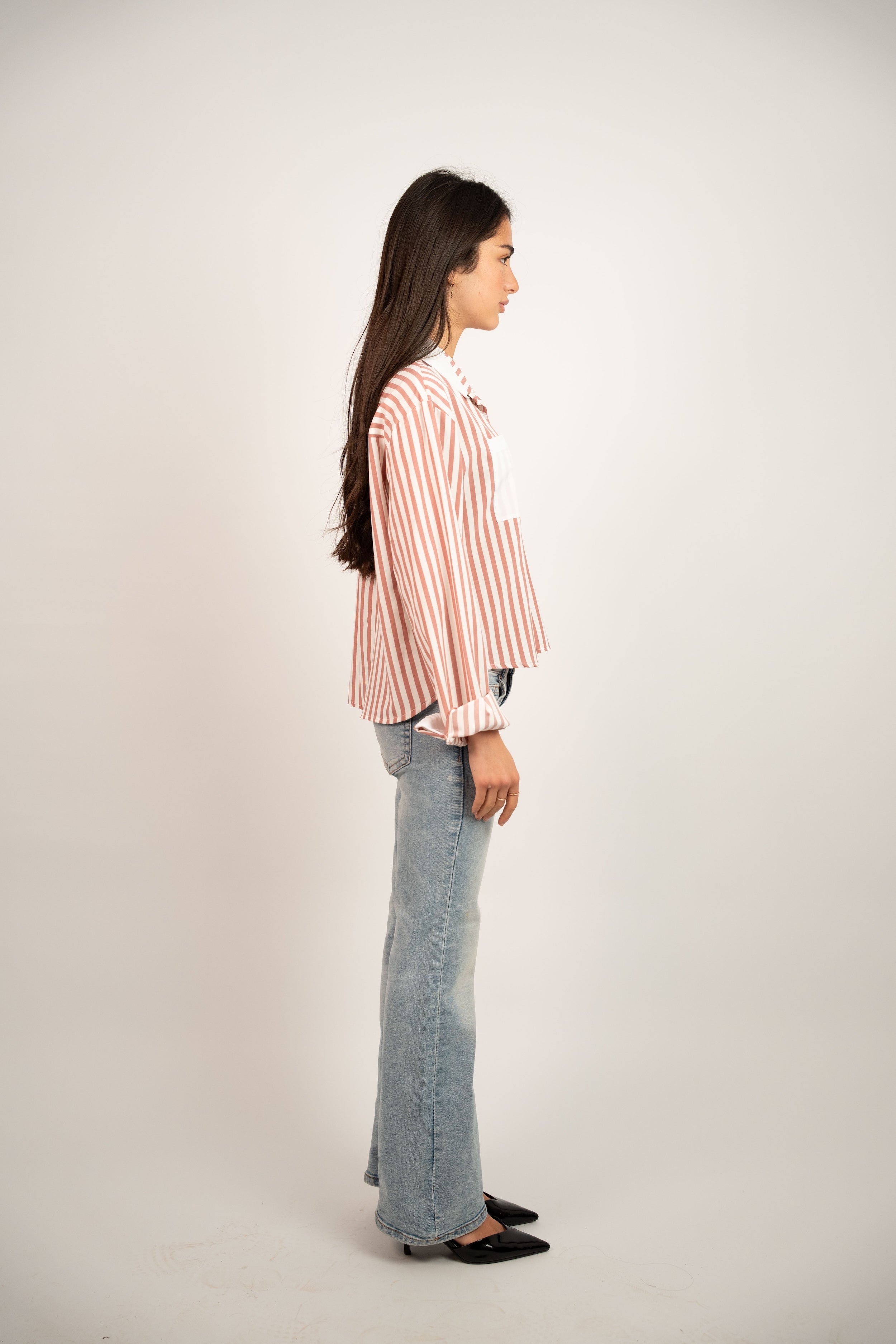 STRIPED POCKET BLOUSE