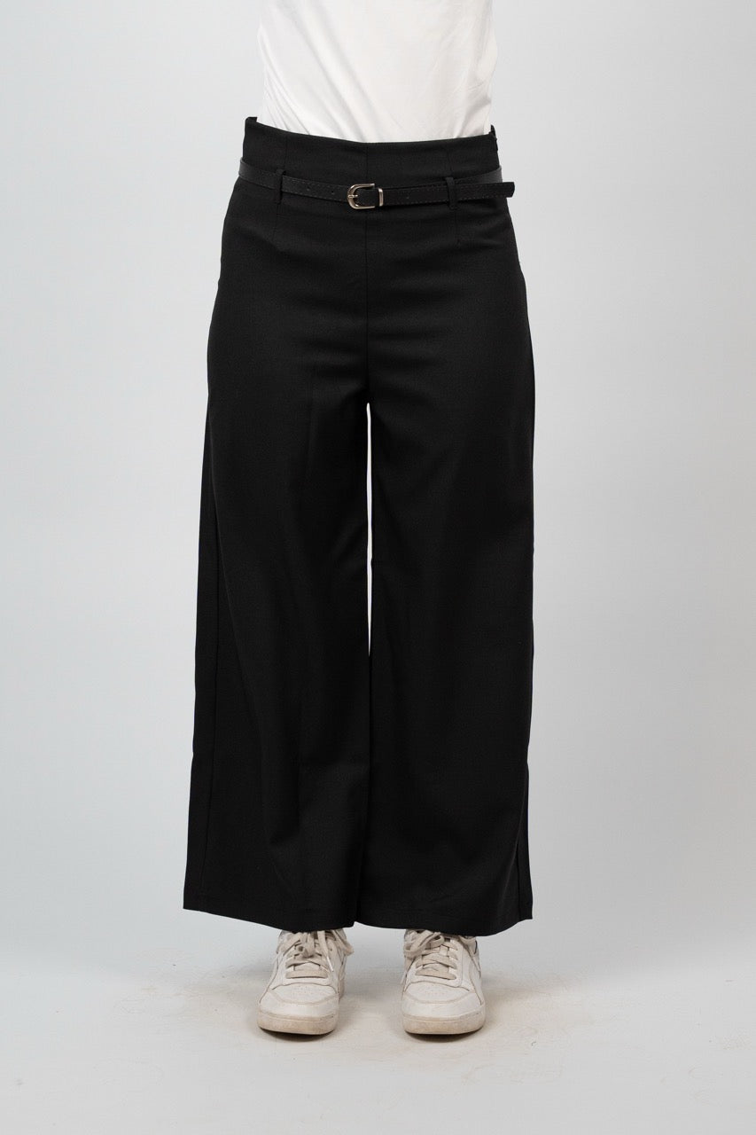 BELTED WIDE LEG PANTS