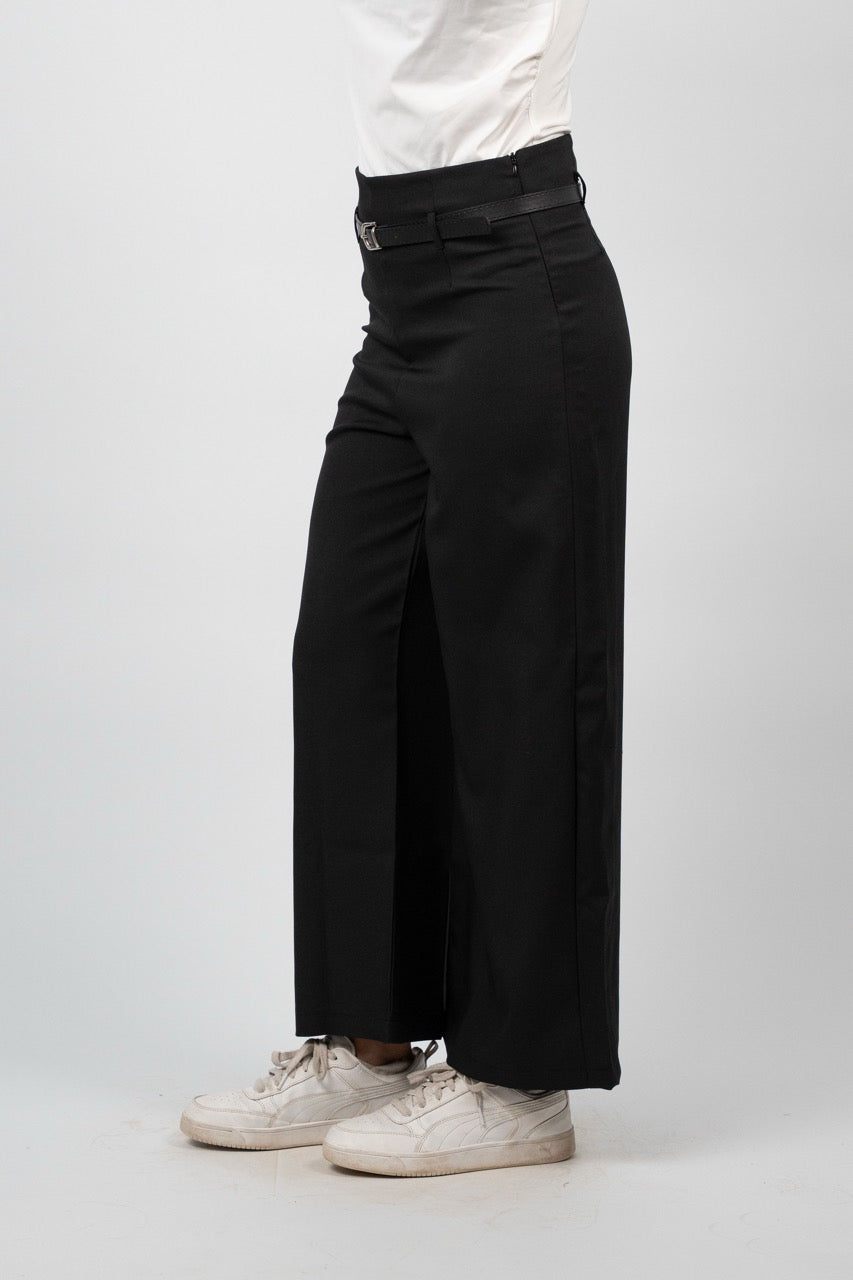 BELTED WIDE LEG PANTS