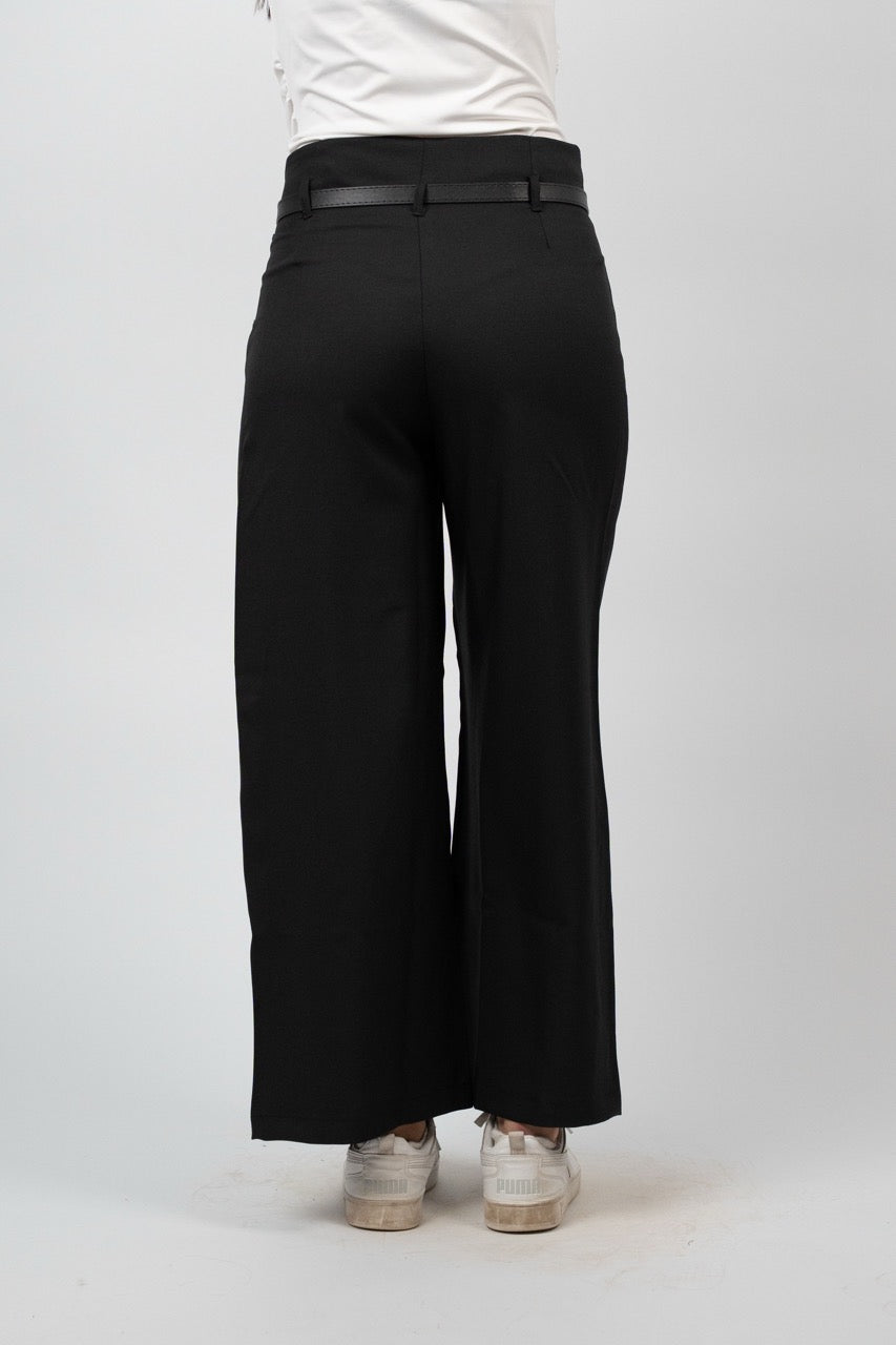 BELTED WIDE LEG PANTS