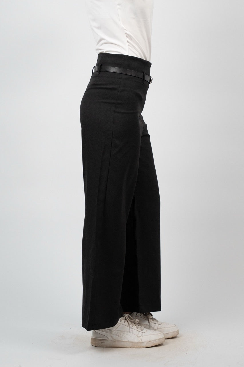 BELTED WIDE LEG PANTS