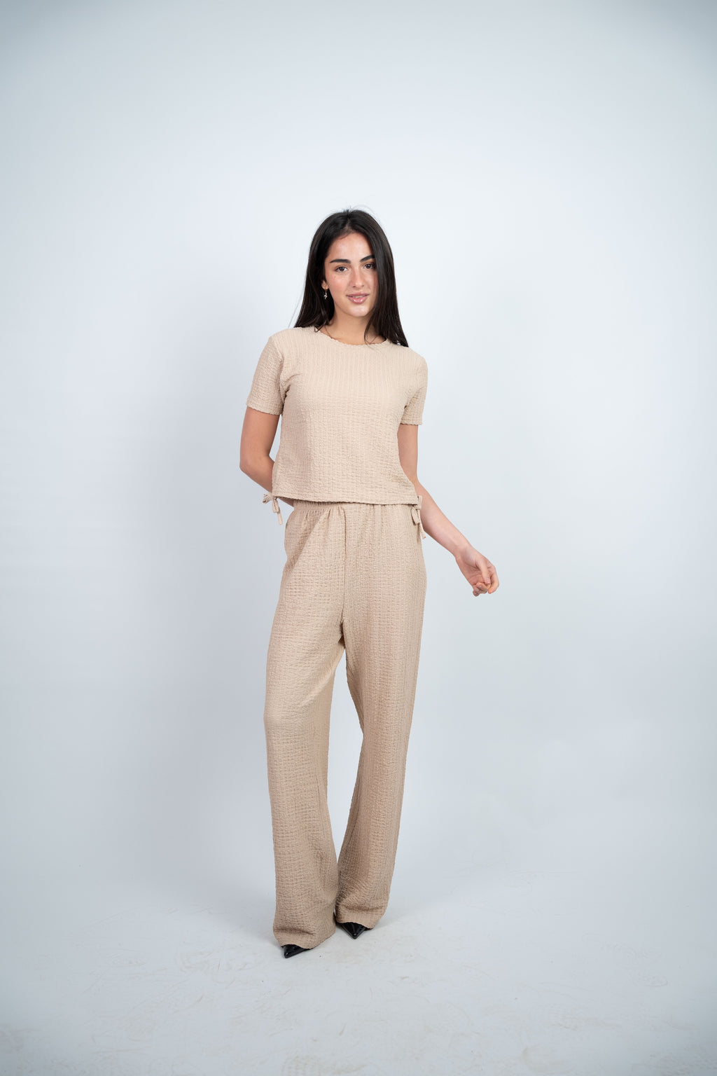SIDE TIE TEXTURED SET