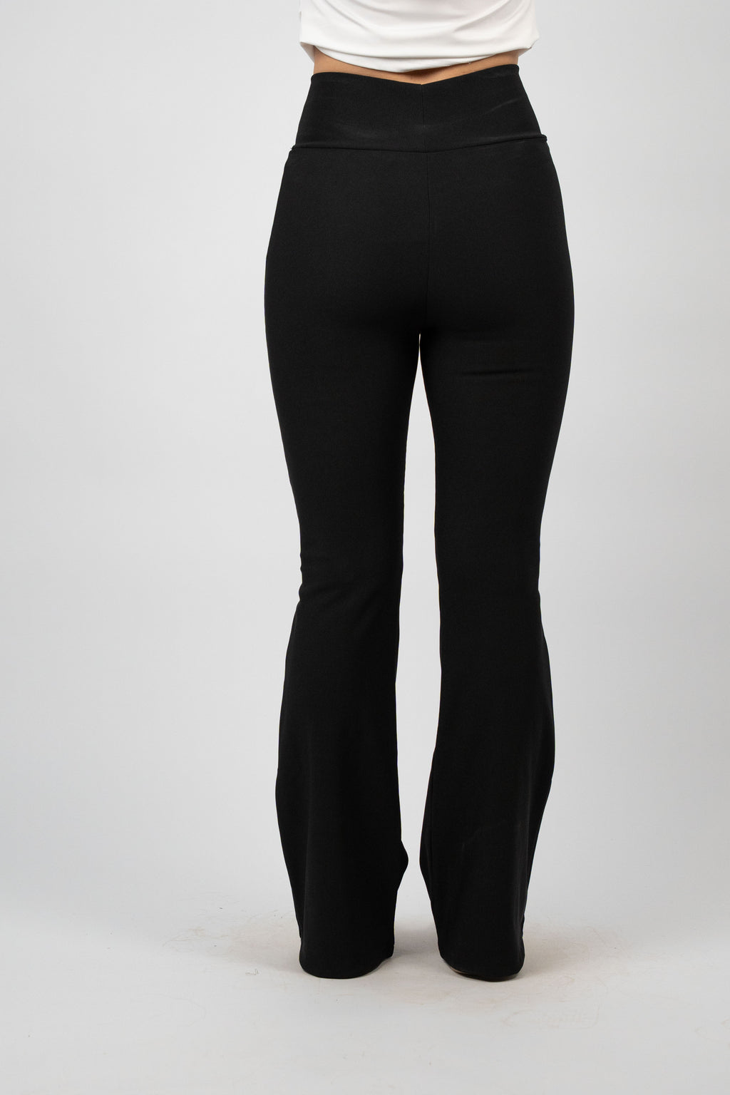 CROSS WAIST FLARED PANTS