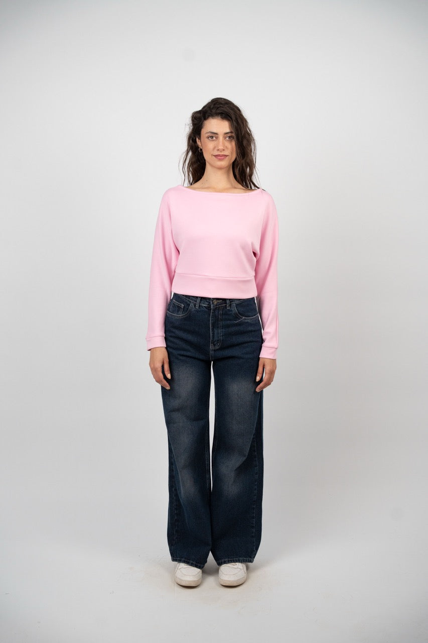 BOAT NECK BASIC SWEATSHIRT