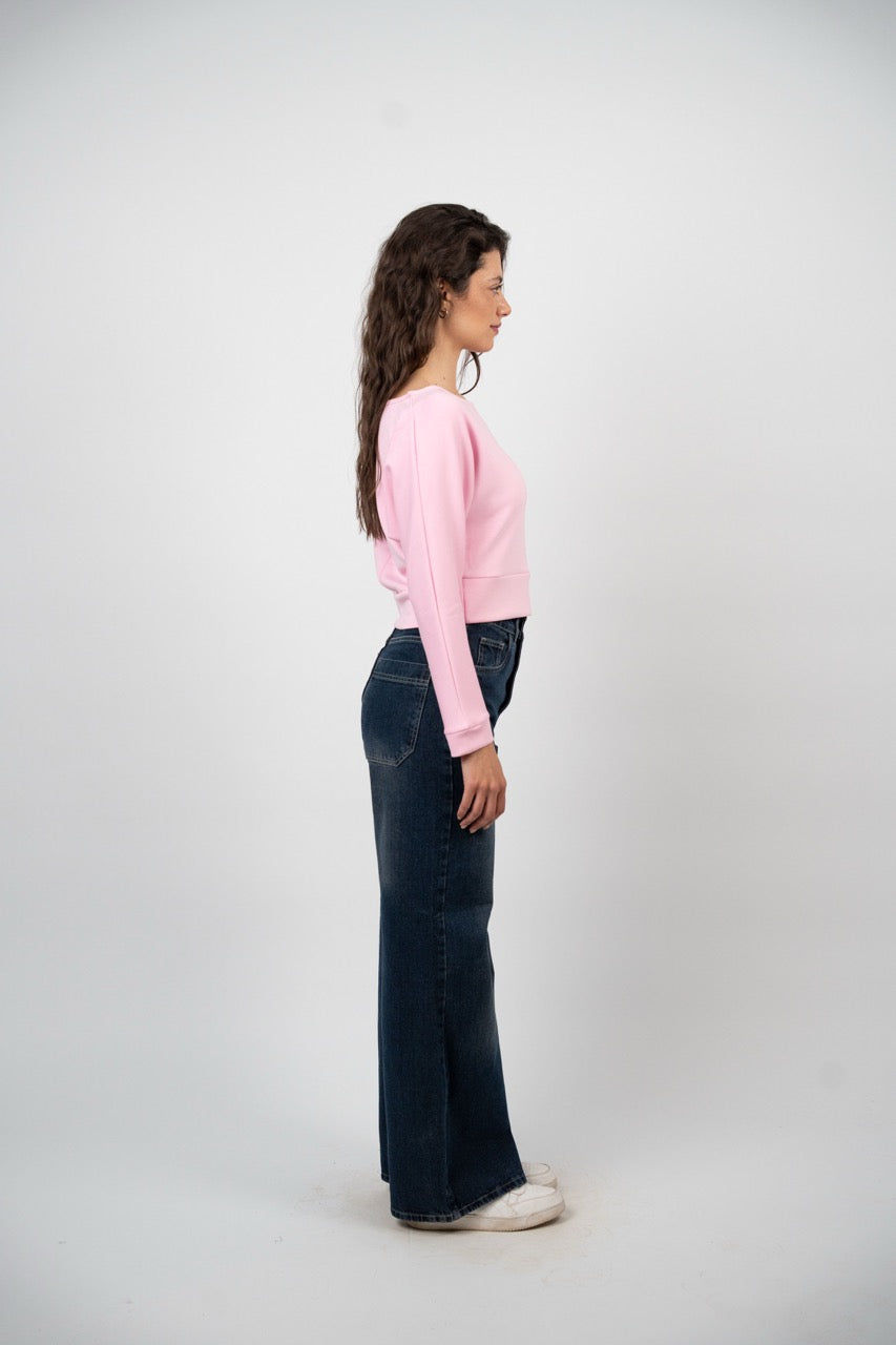 BOAT NECK BASIC SWEATSHIRT