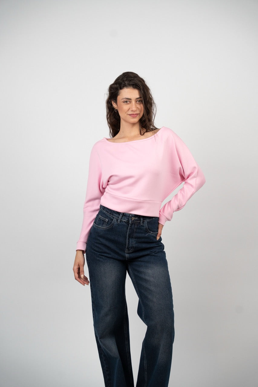 BOAT NECK BASIC SWEATSHIRT