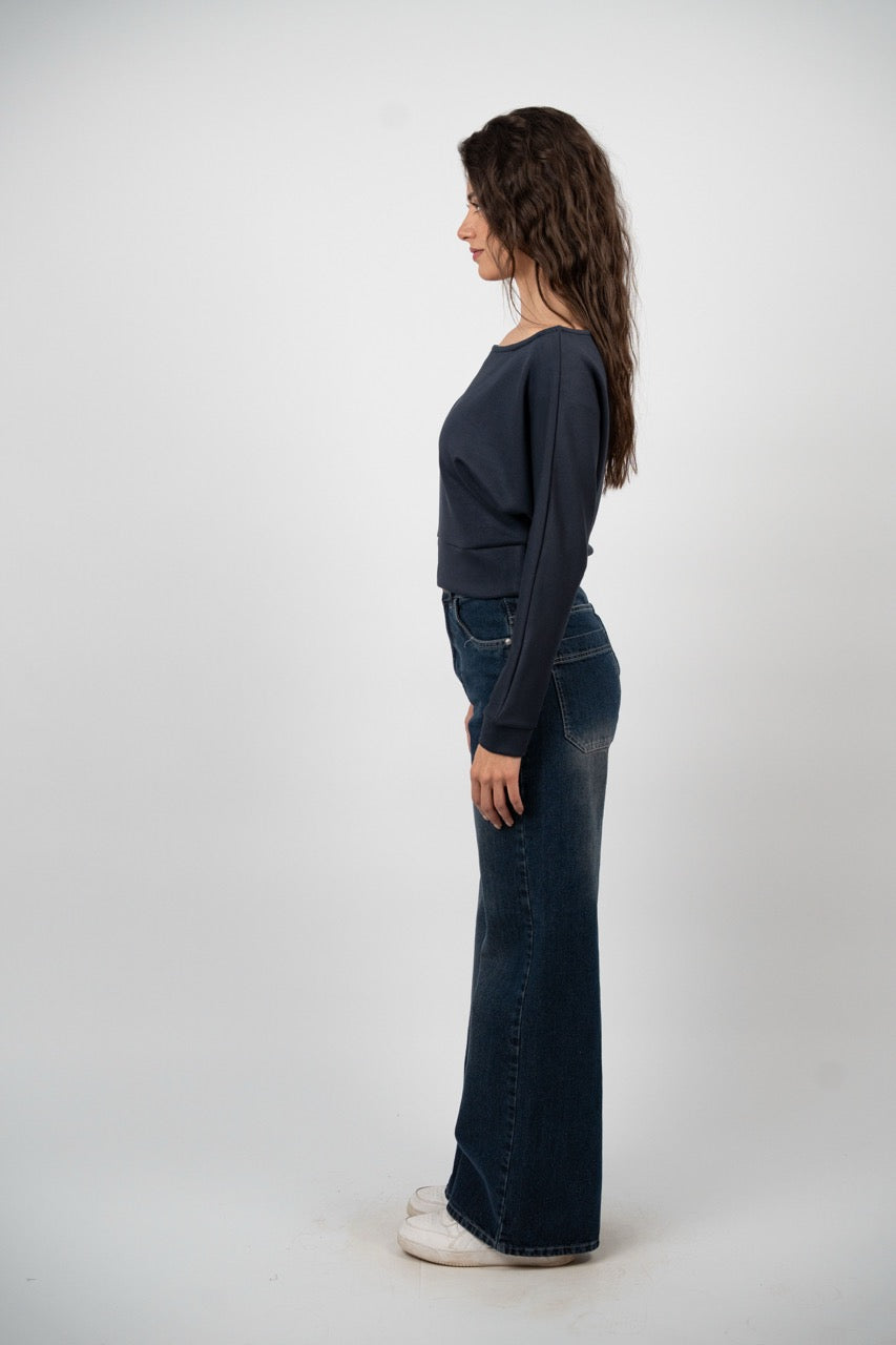 BOAT NECK BASIC SWEATSHIRT