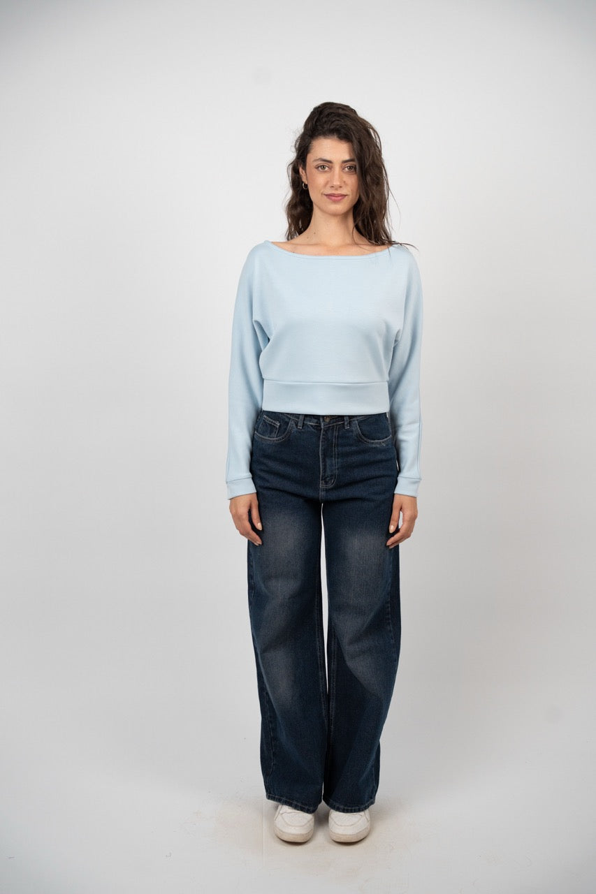 BOAT NECK BASIC SWEATSHIRT
