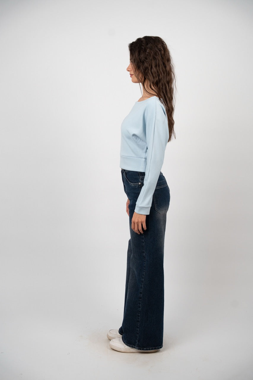 BOAT NECK BASIC SWEATSHIRT