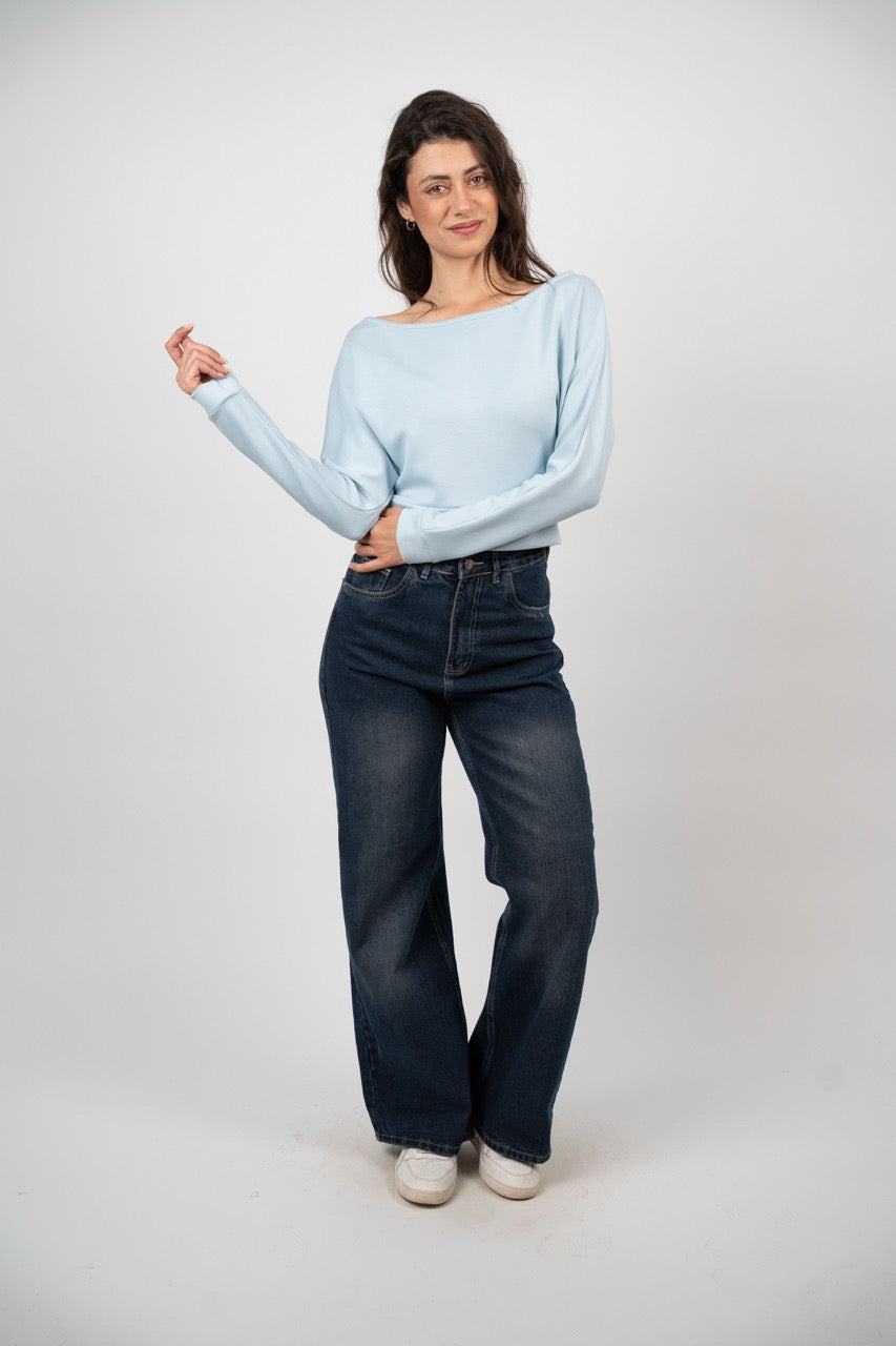 BOAT NECK BASIC SWEATSHIRT