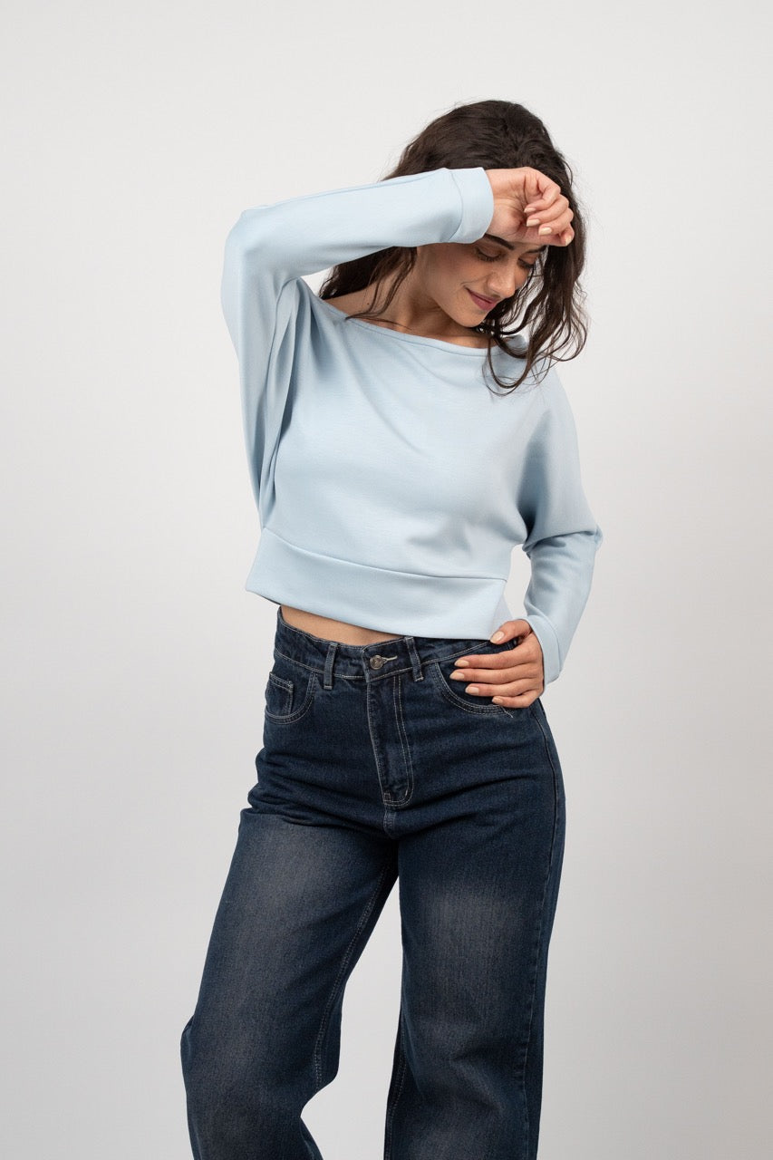 BOAT NECK BASIC SWEATSHIRT