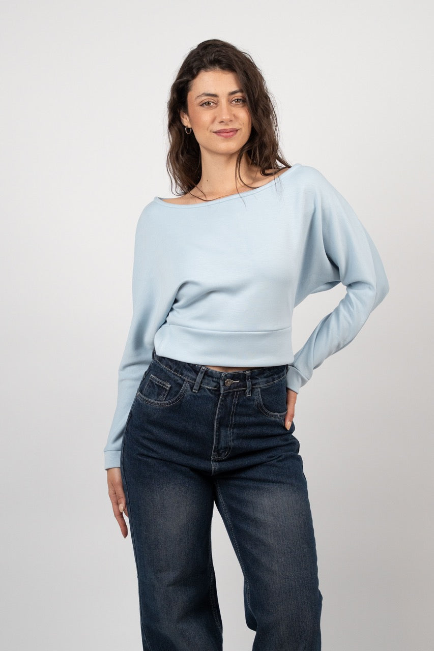BOAT NECK BASIC SWEATSHIRT