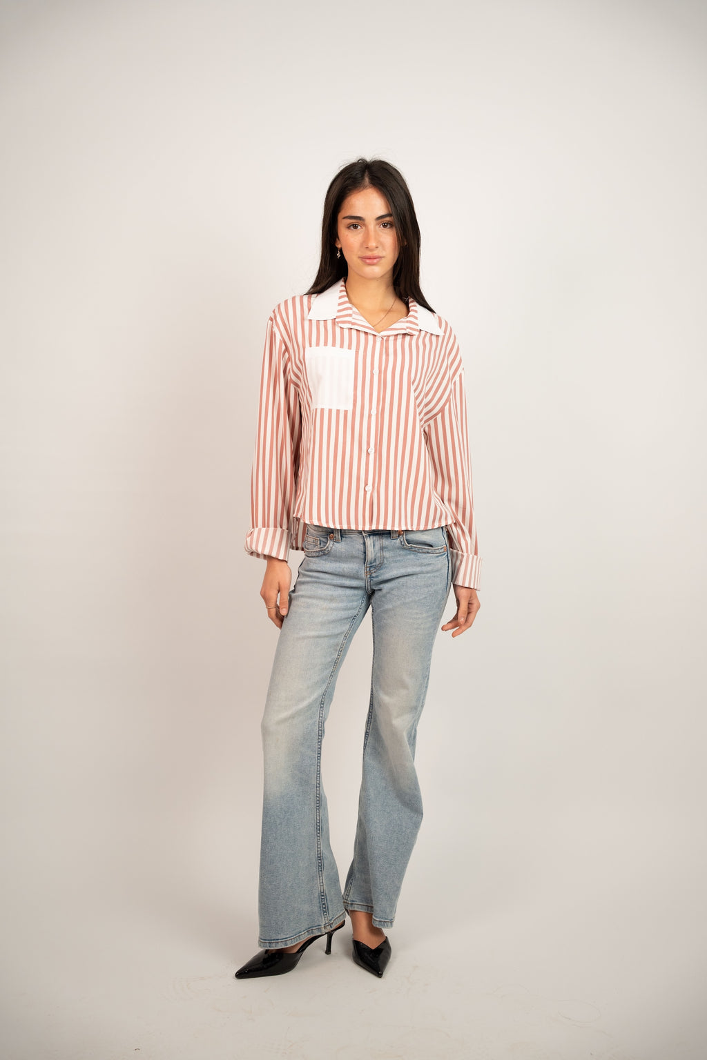 STRIPED POCKET BLOUSE