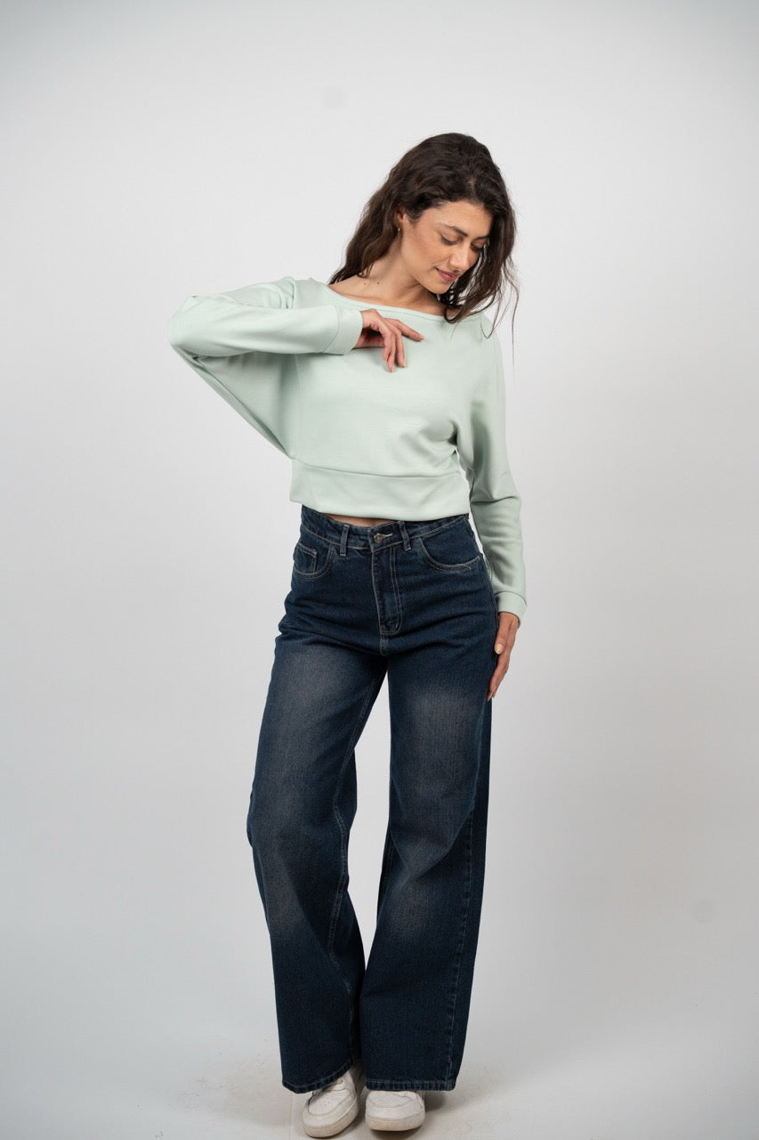 BOAT NECK BASIC SWEATSHIRT