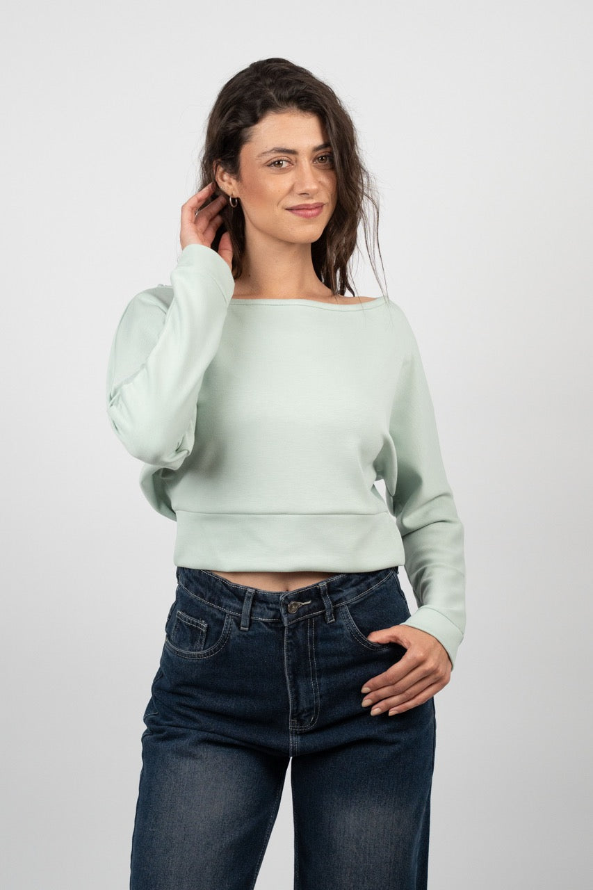BOAT NECK BASIC SWEATSHIRT
