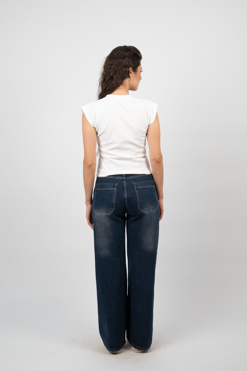 3D FLORAL EMBELLISHED TOP