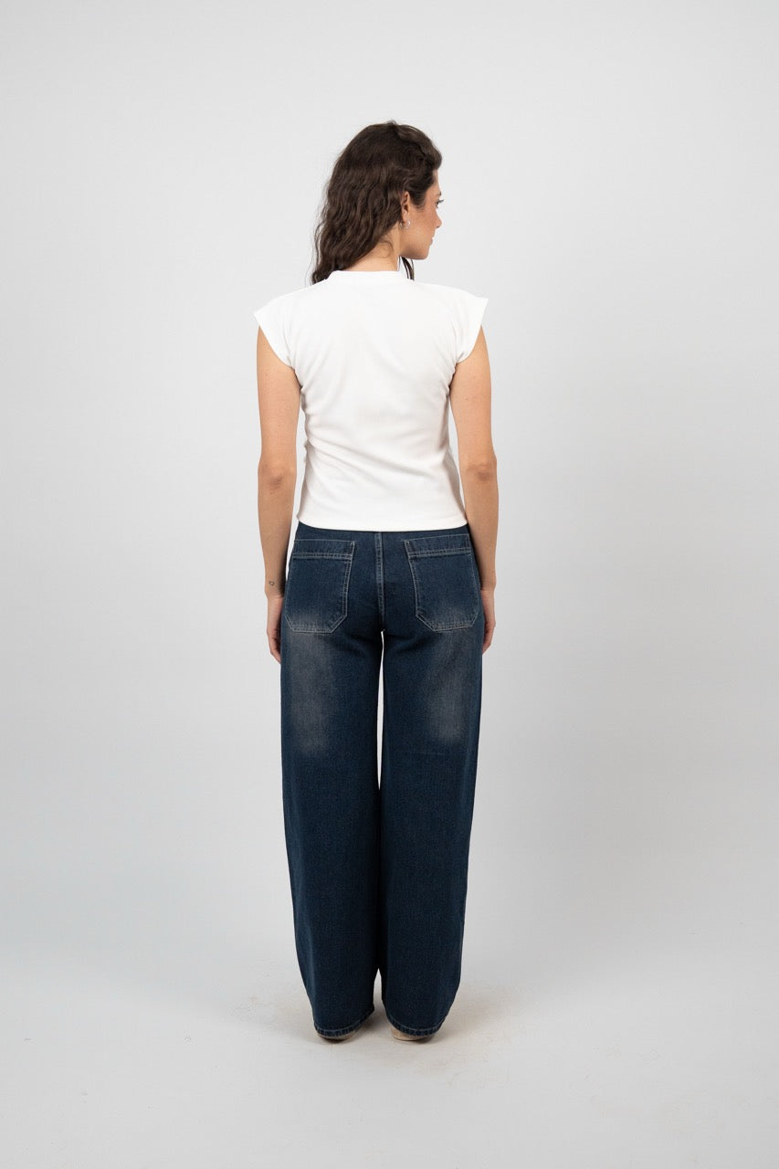 3D FLORAL EMBELLISHED TOP