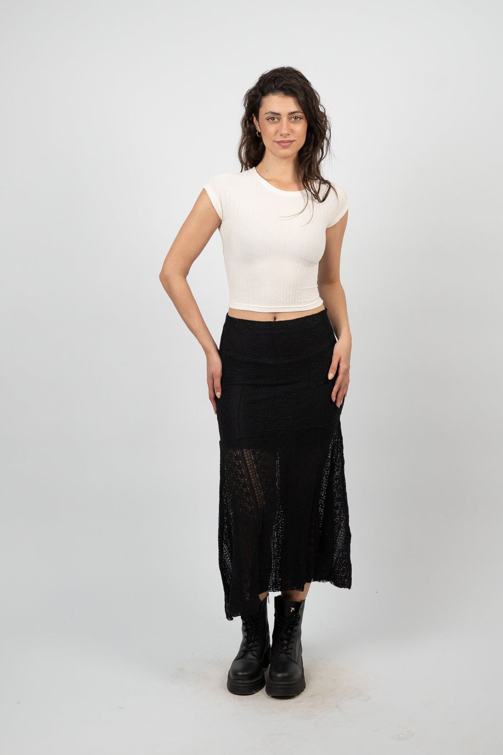 LACE MIDI SKIRT